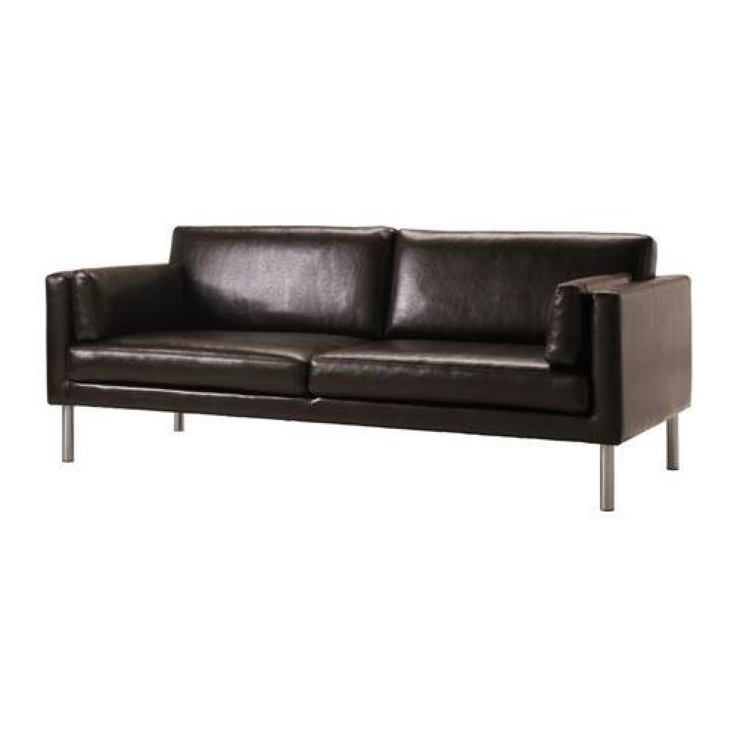Ikea Sater Leather Sofa - AptDeco