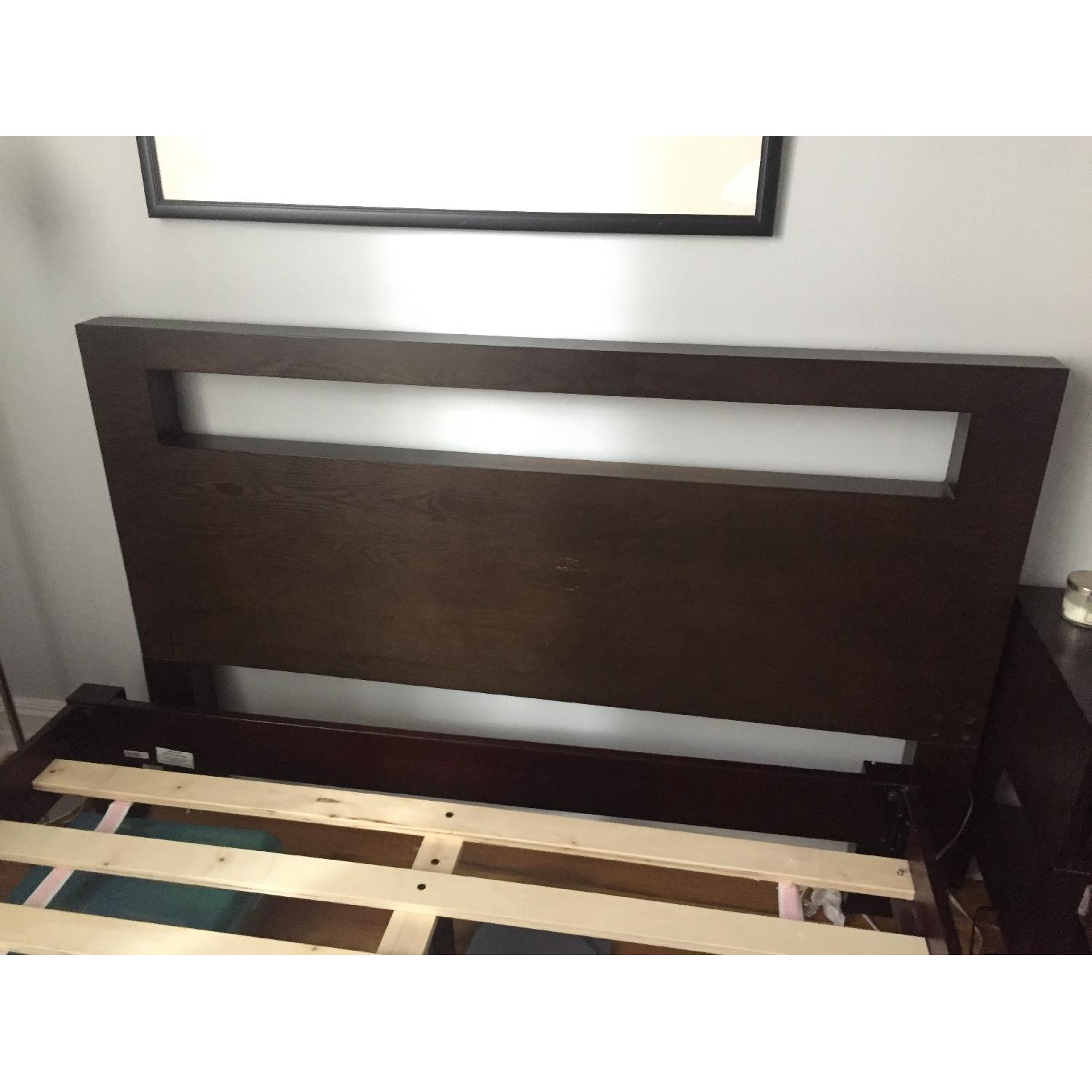 West Elm Low Wood Cutout Queen Headboard - image-2