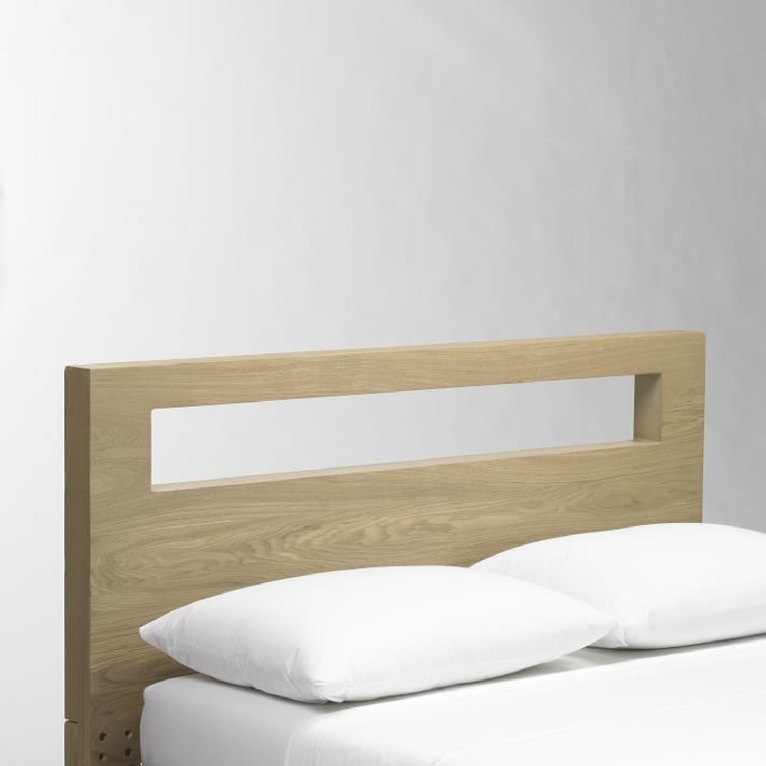 West Elm Low Wood Cutout Queen Headboard - image-3