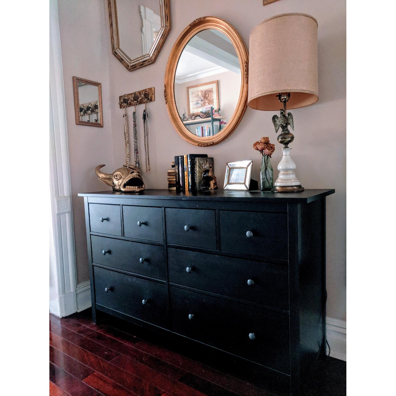 Ikea Hemnes 8-Drawer Black-Brown Dresser - image-1