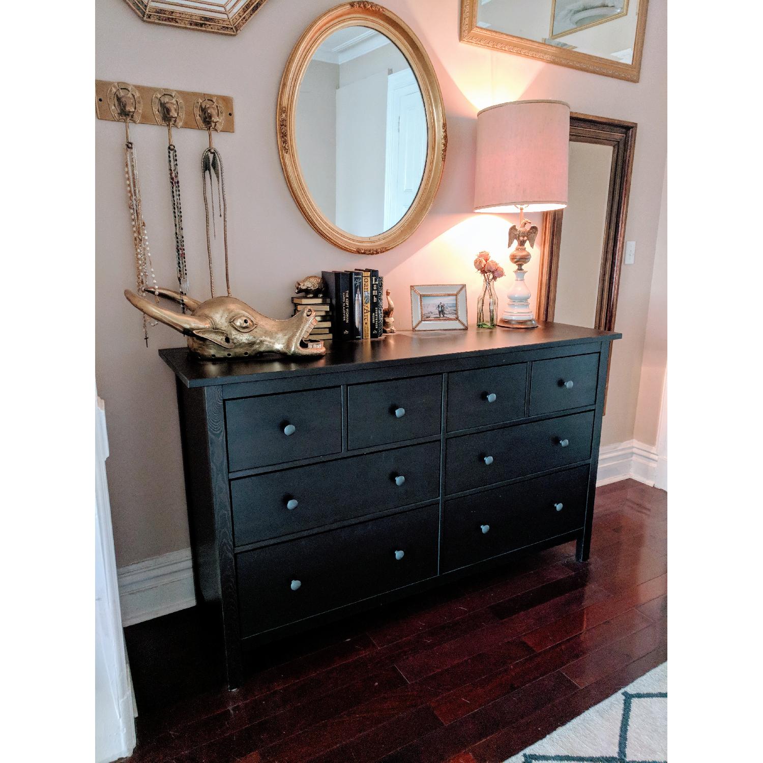 Ikea Hemnes 8-Drawer Black-Brown Dresser - image-2