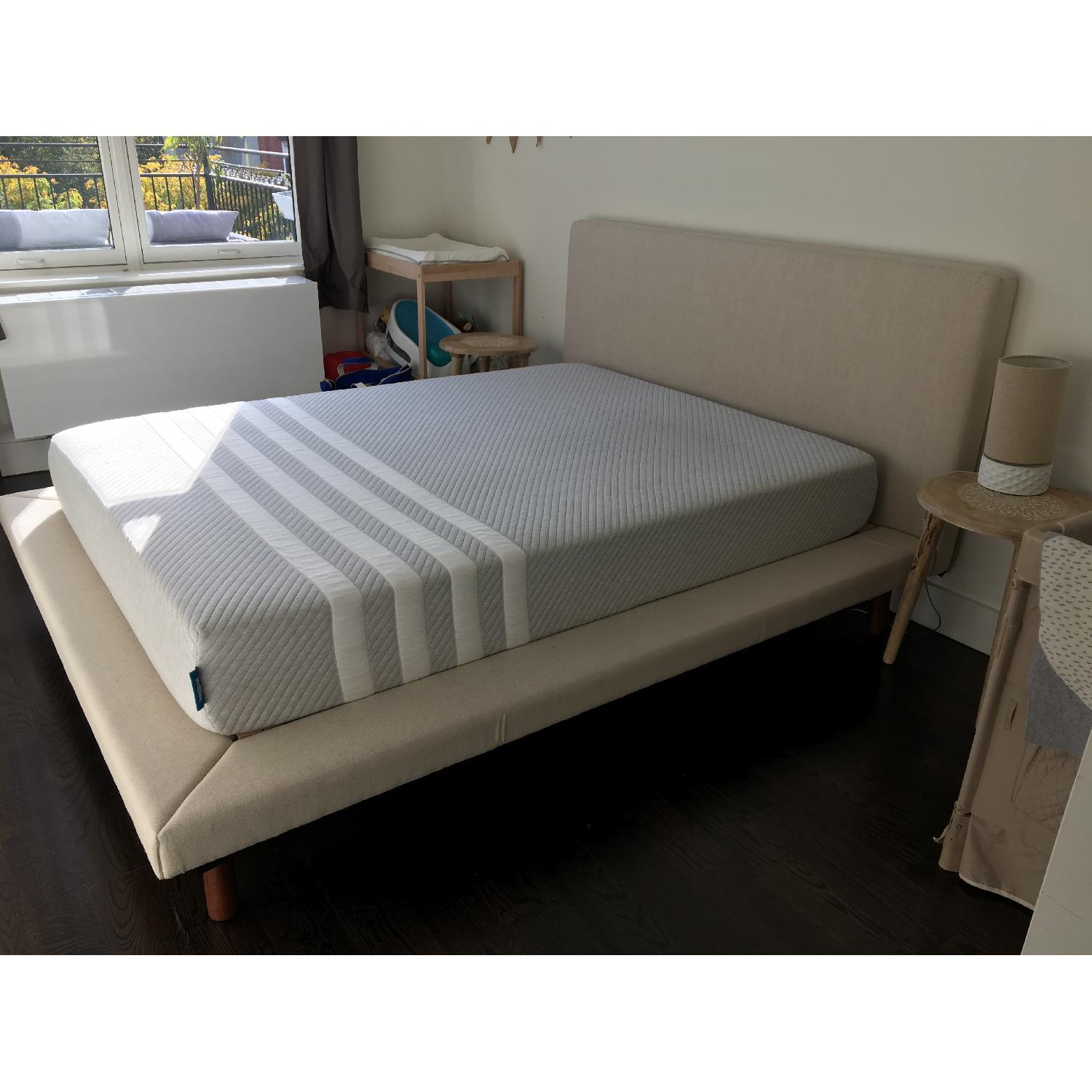 Pottery Barn Welles Upholstered Platform Bed - image-1