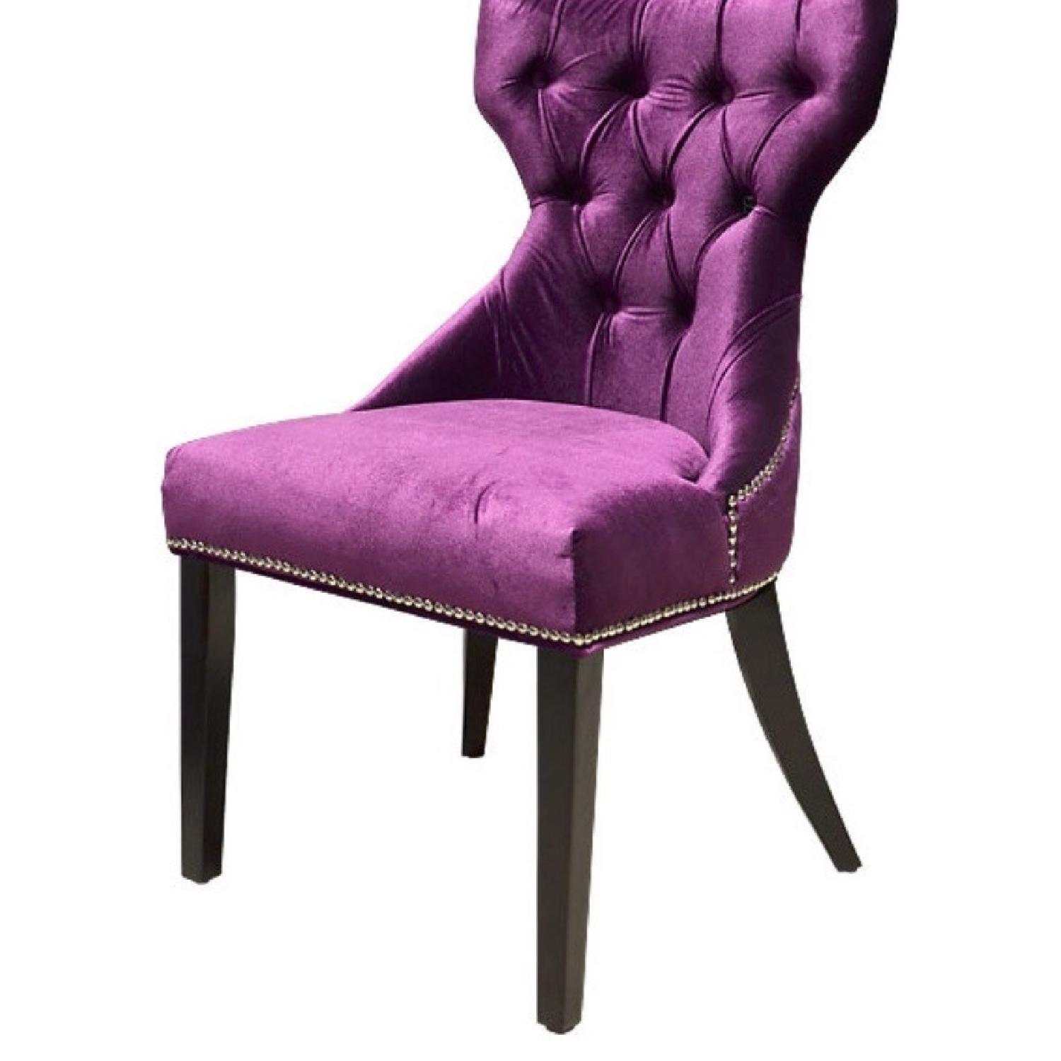 Purple Velvet Side Chair - image-0