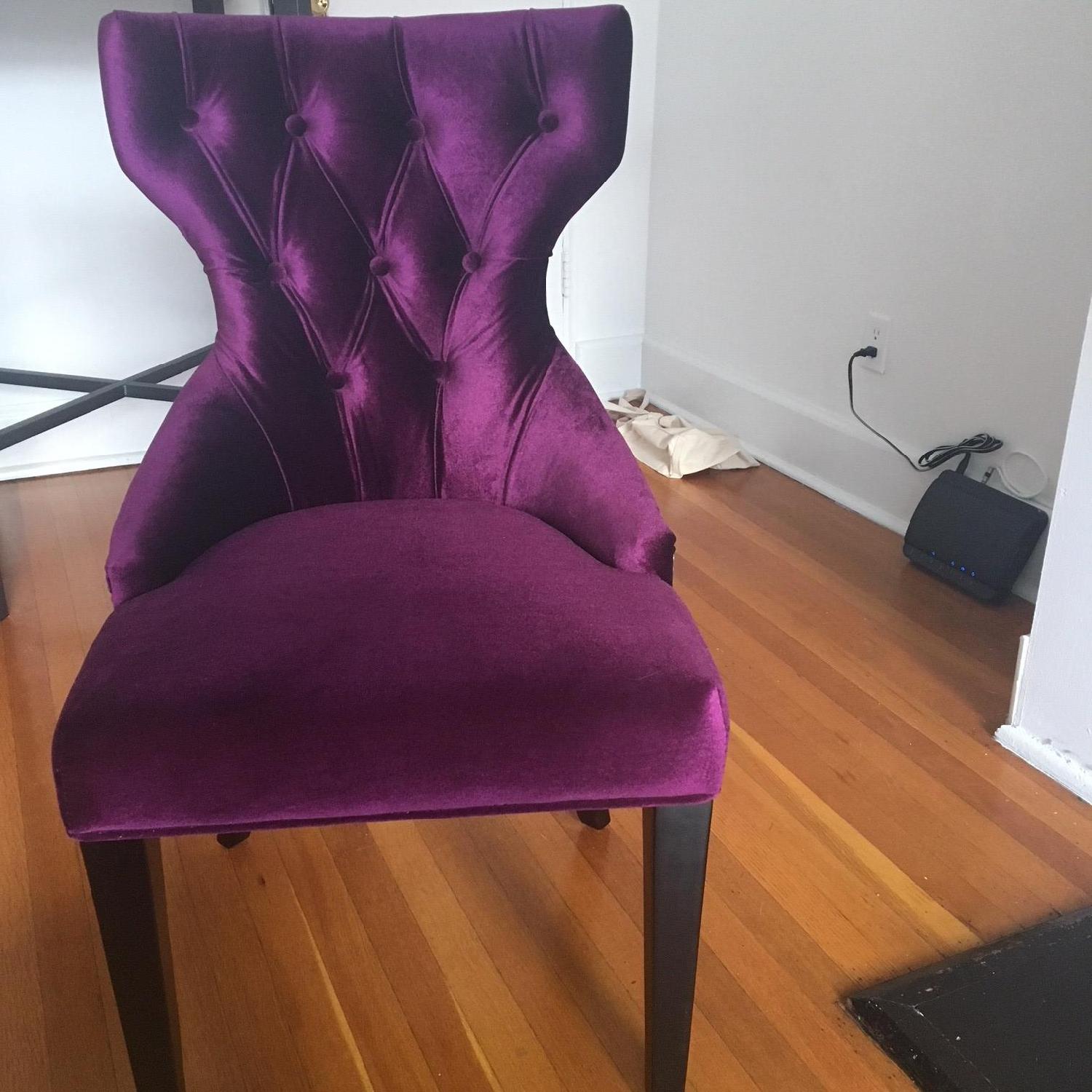 Purple Velvet Side Chair - image-1