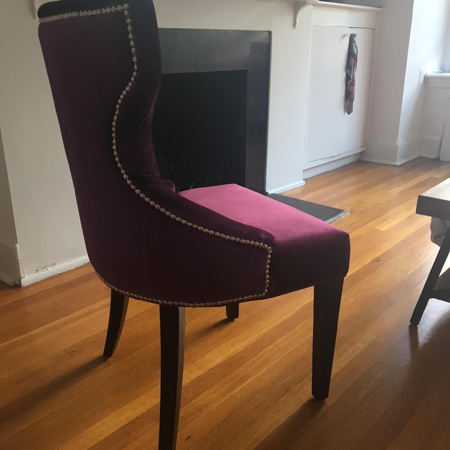 Purple Velvet Side Chair - image-2