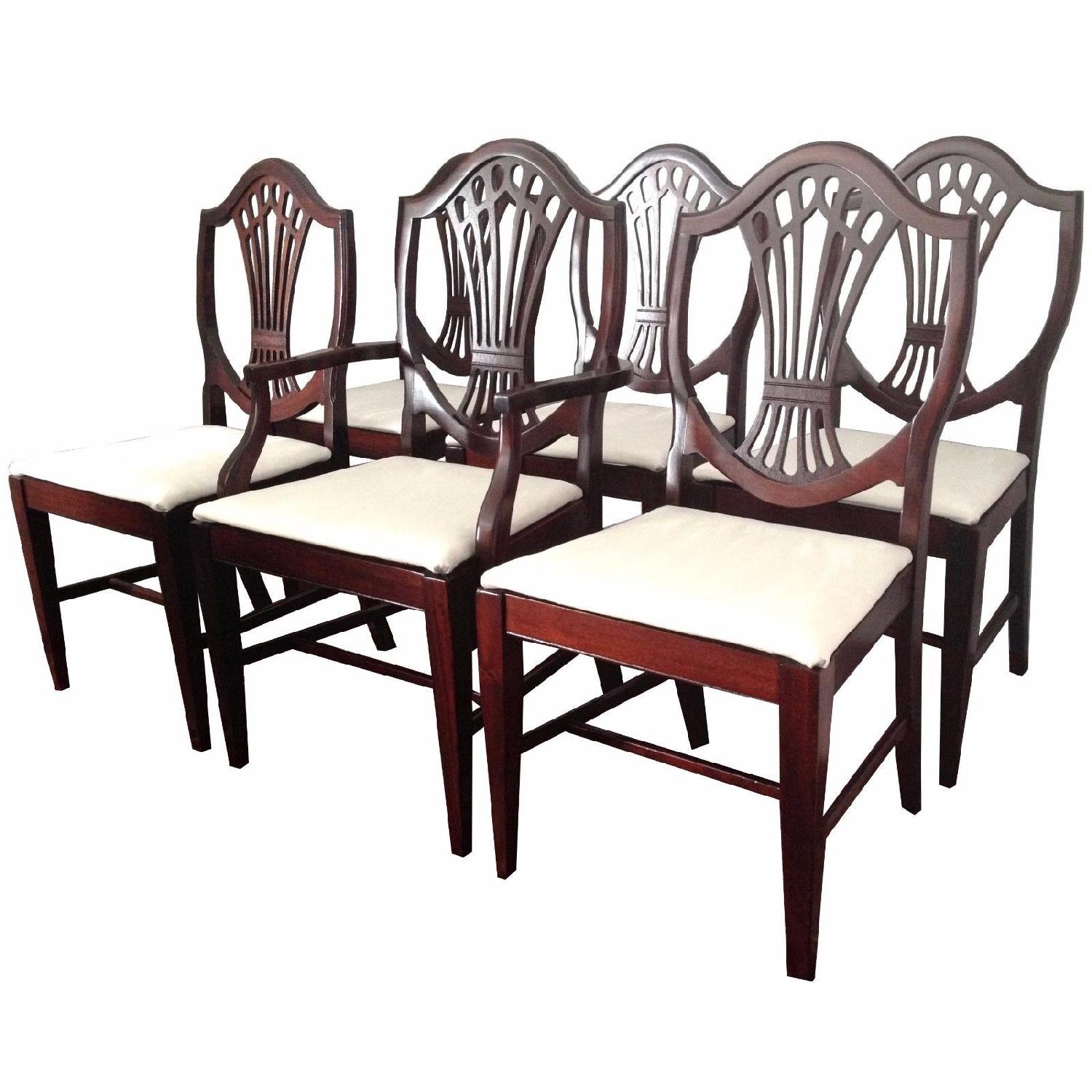 Antique Mahogany Shield Back Dining Room Chair - image-1