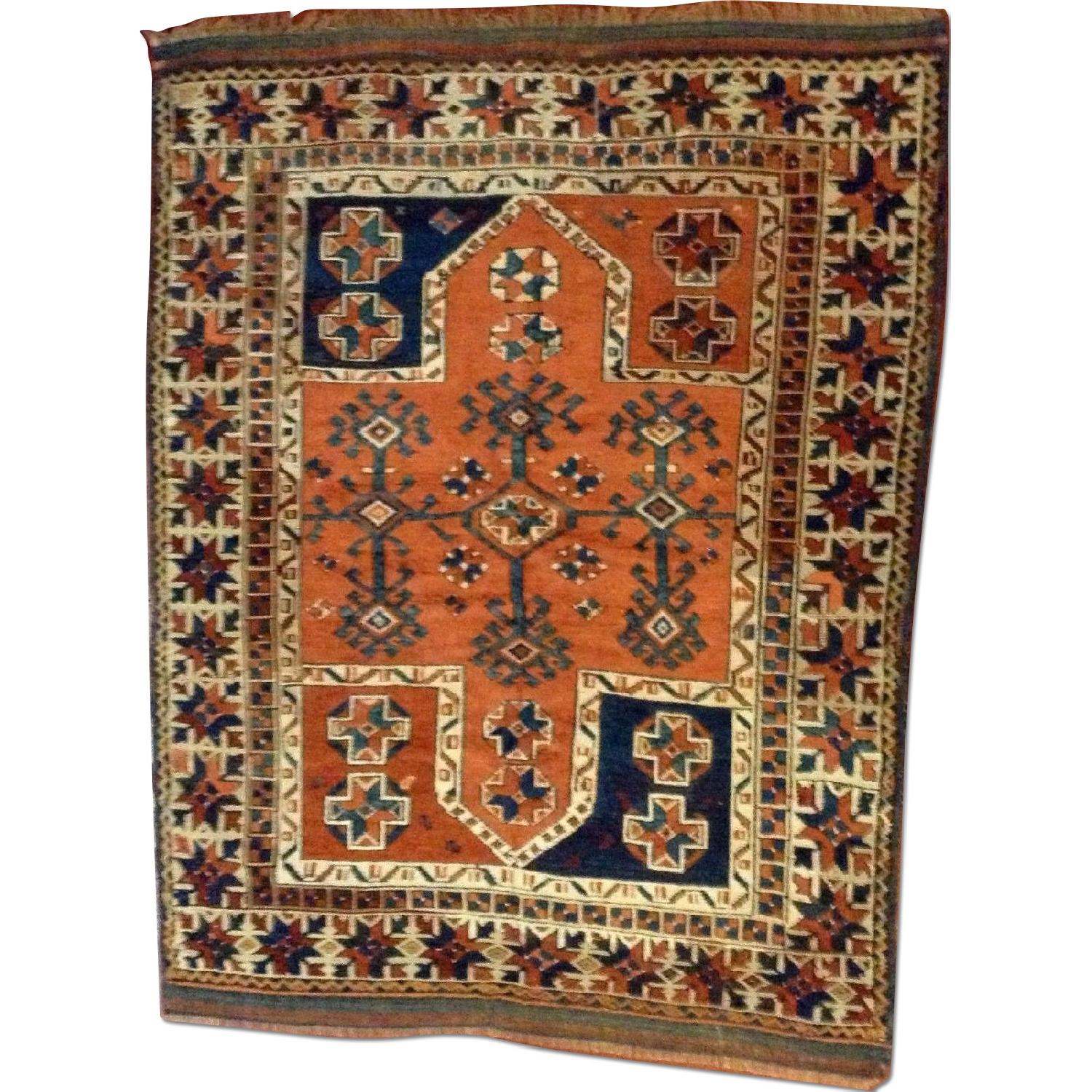 Antique 1880s Turkish Bergama Rug - image-0