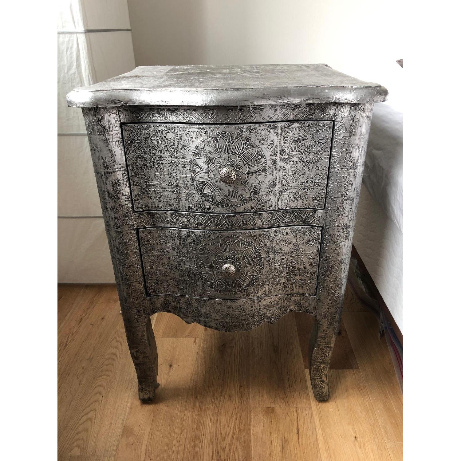 Anthropologie Hand Embossed Nightstand - image-1
