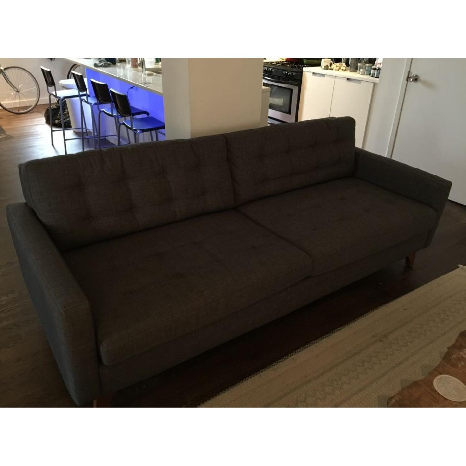 Macy's Dark Grey Mid-Century Style Sofa - image-1