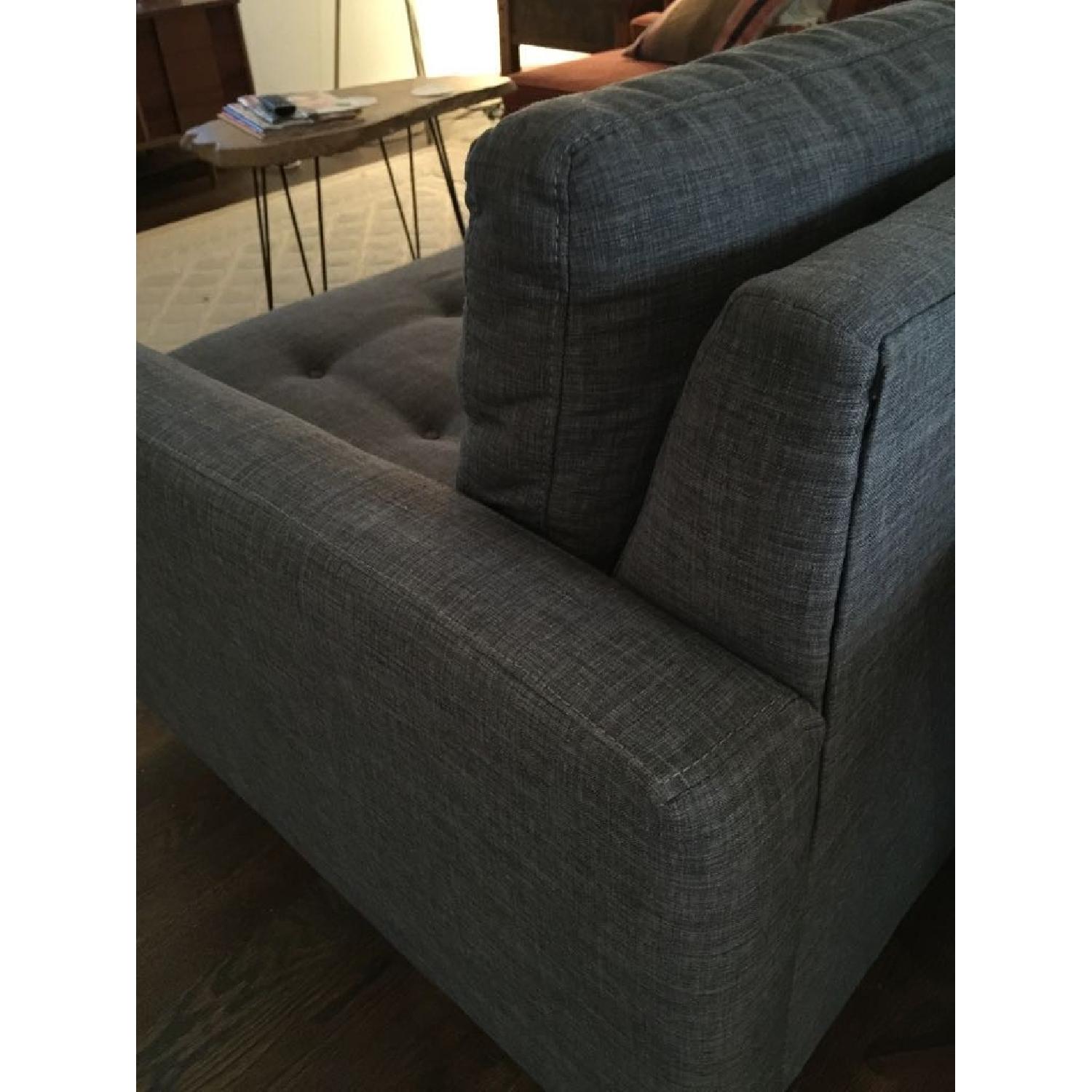 Macy's Dark Grey Mid-Century Style Sofa - image-3