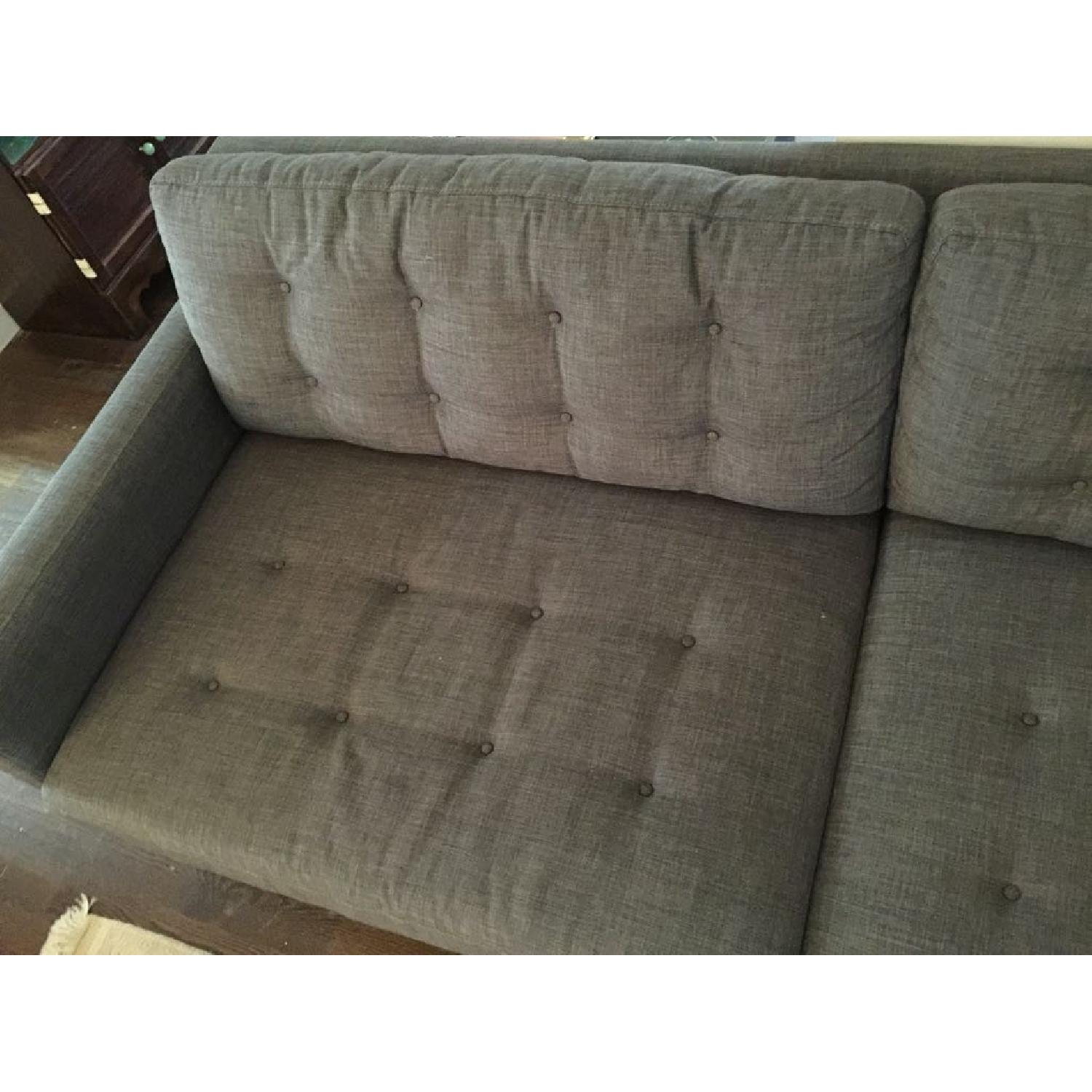 Macy's Dark Grey Mid-Century Style Sofa - image-4