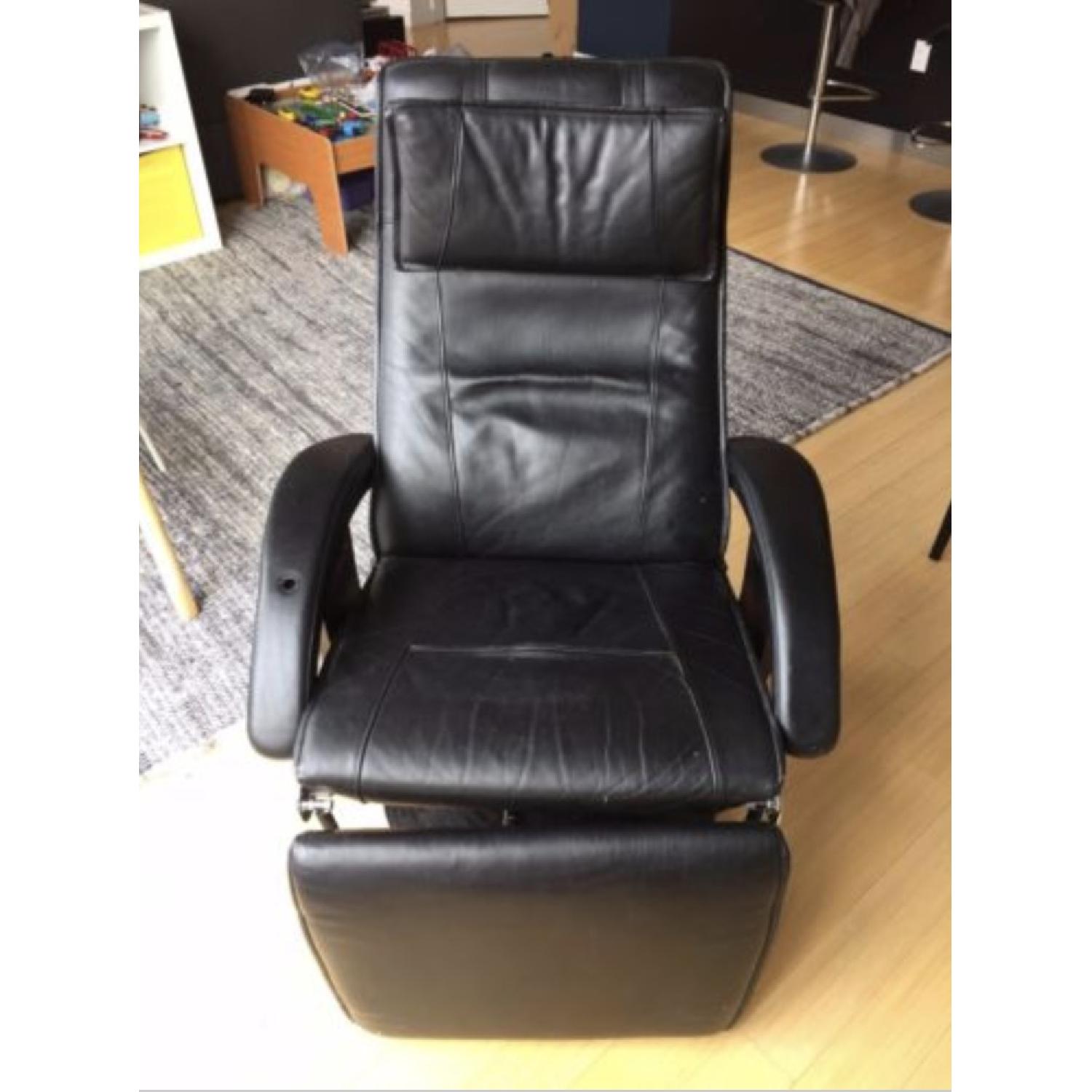 Nelo Swedish Leather Recliner Swivel Chair - image-4