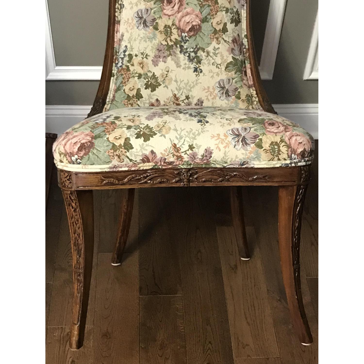 Victorian-Style Walnut Bow & Ribbon Parlor Chair - image-3