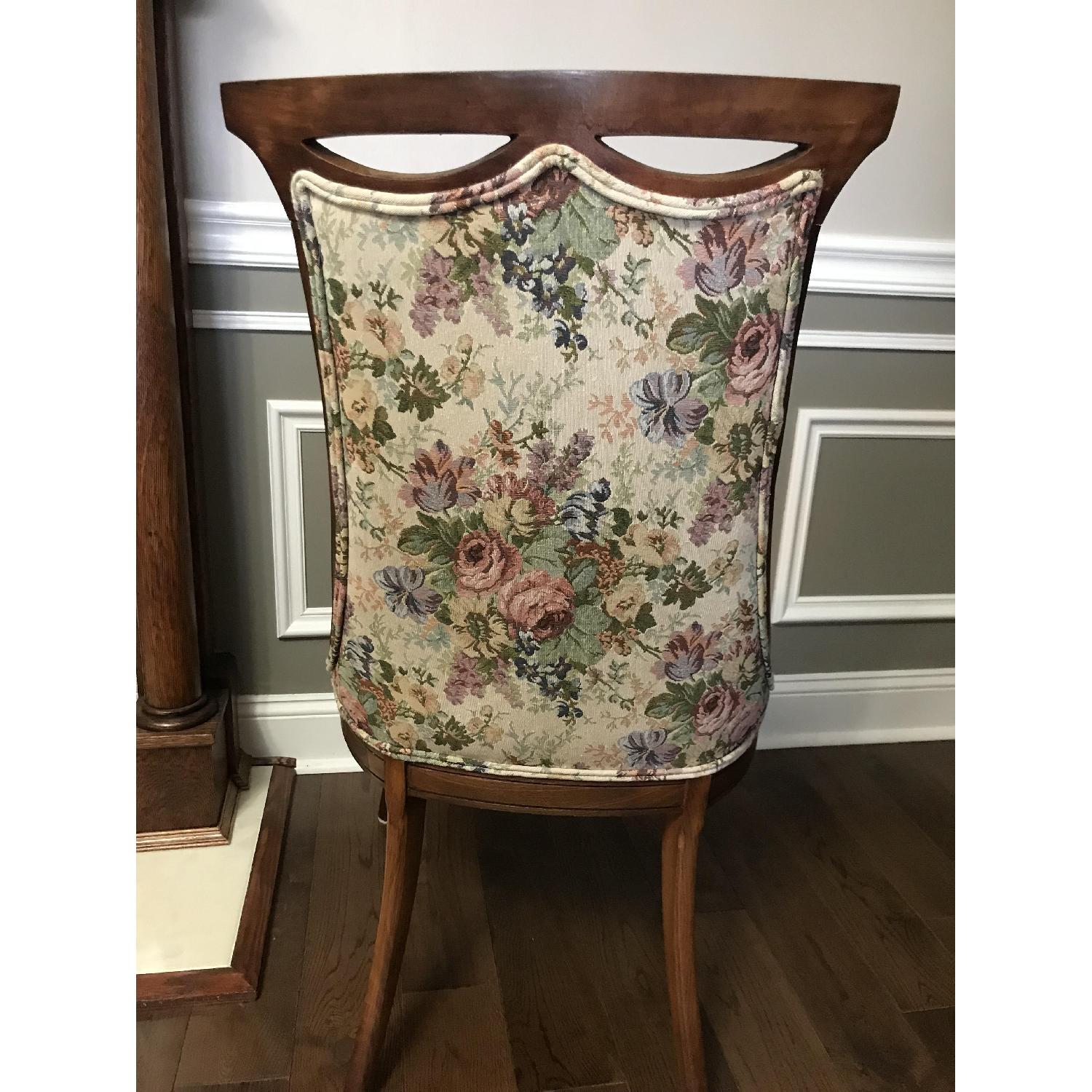 Victorian-Style Walnut Bow & Ribbon Parlor Chair - image-4