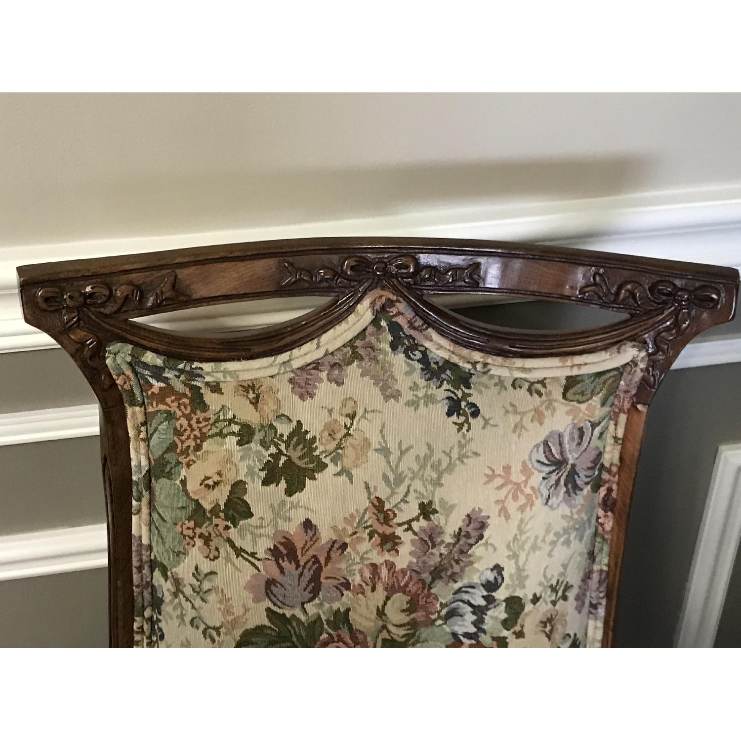 Victorian-Style Walnut Bow & Ribbon Parlor Chair - image-5