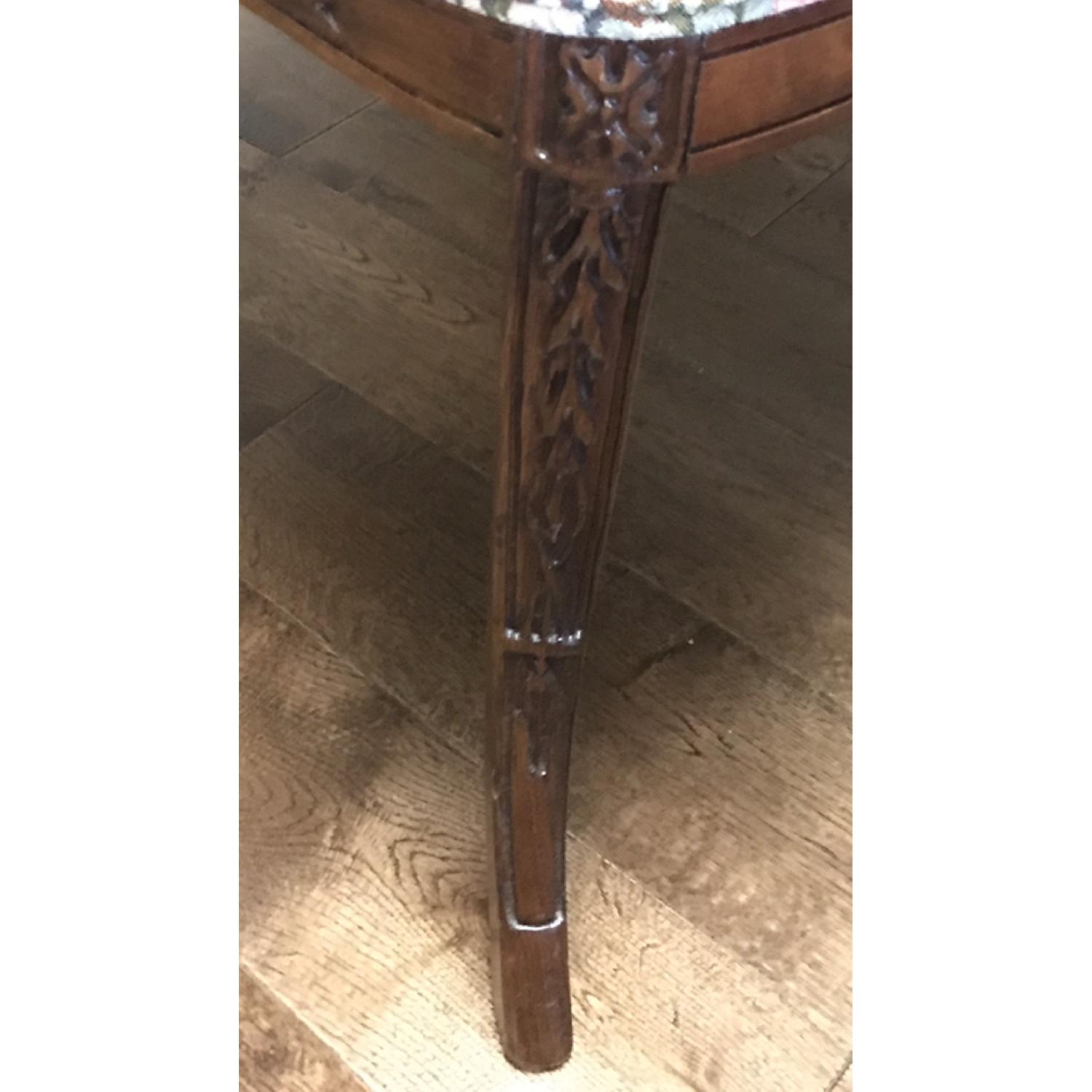 Victorian-Style Walnut Bow & Ribbon Parlor Chair - image-9