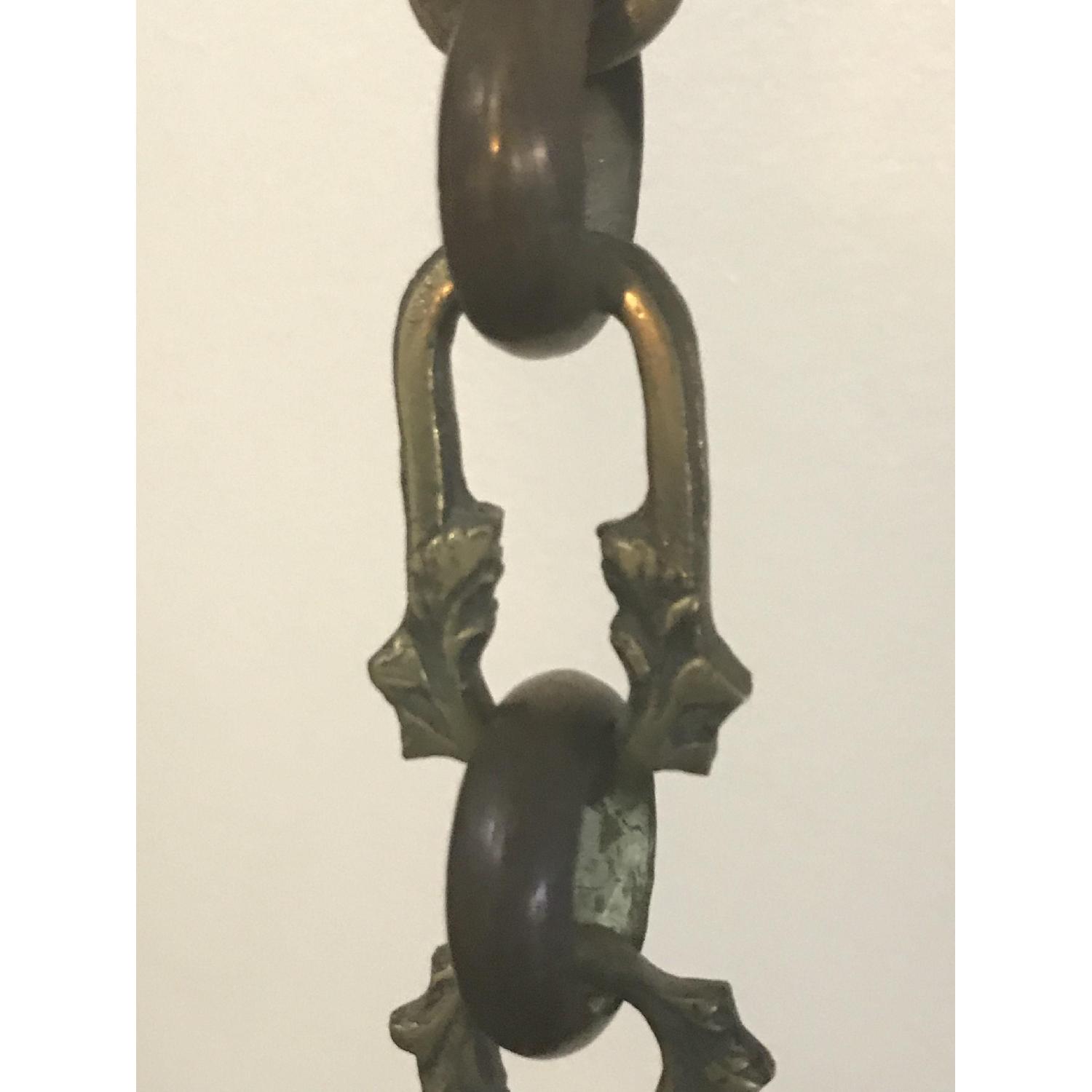 Antique French Five-Arm Solid Bronze Chandelier - image-10