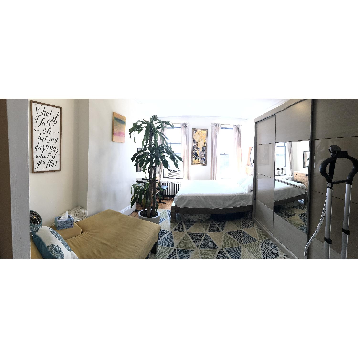 West Elm Dotted Triangles Blue Lagoon Wool Rug - image-2