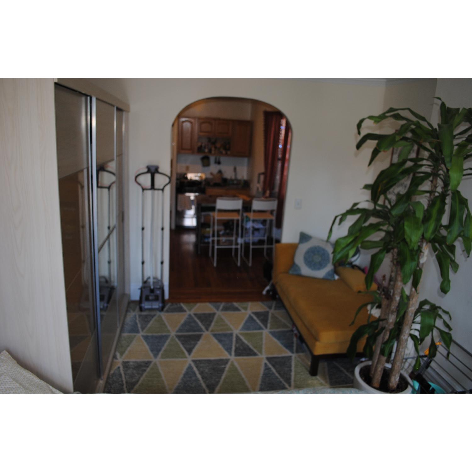 West Elm Dotted Triangles Blue Lagoon Wool Rug - image-3