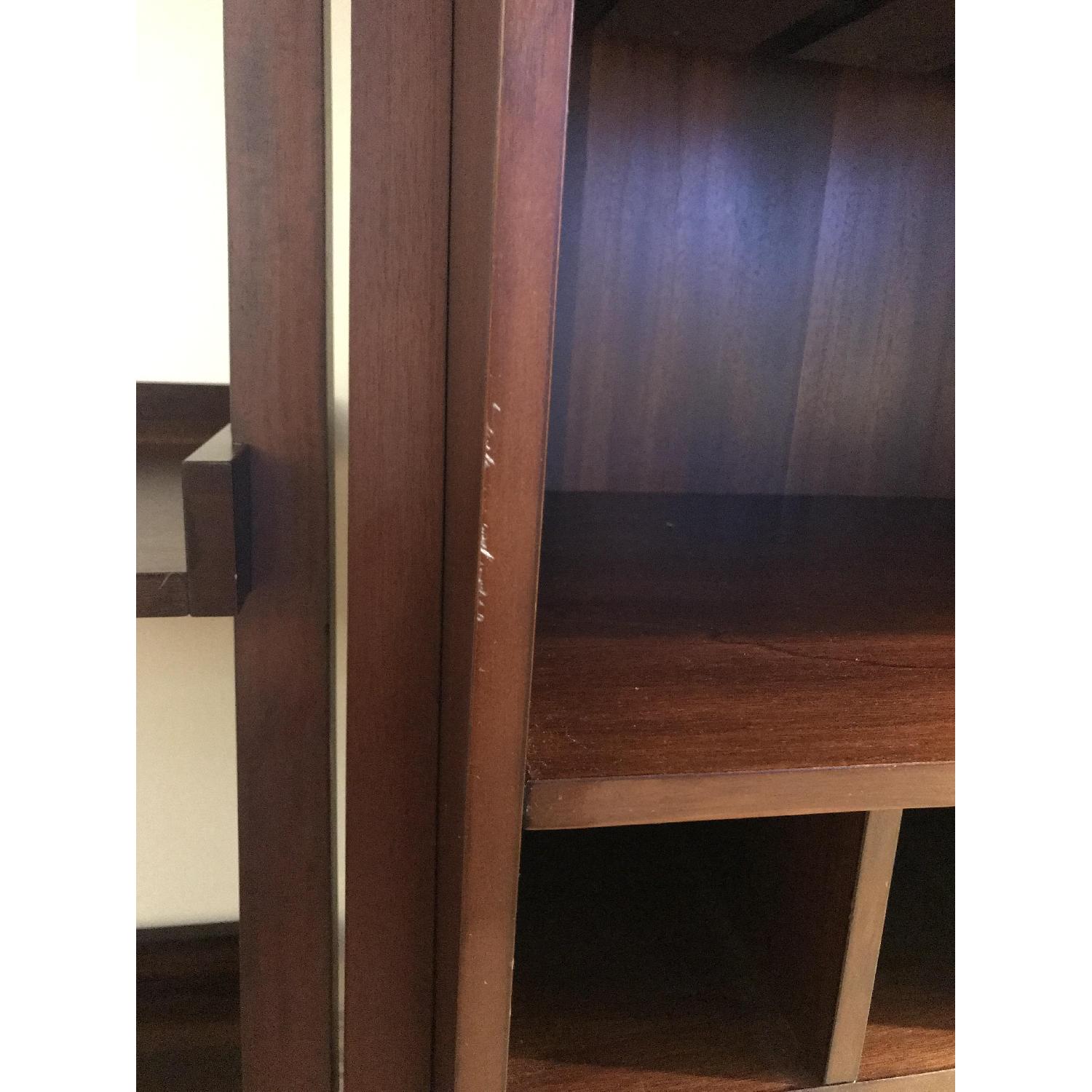 Crate & Barrel Sloane Leaning Shelves w/ Wine Bar - image-2