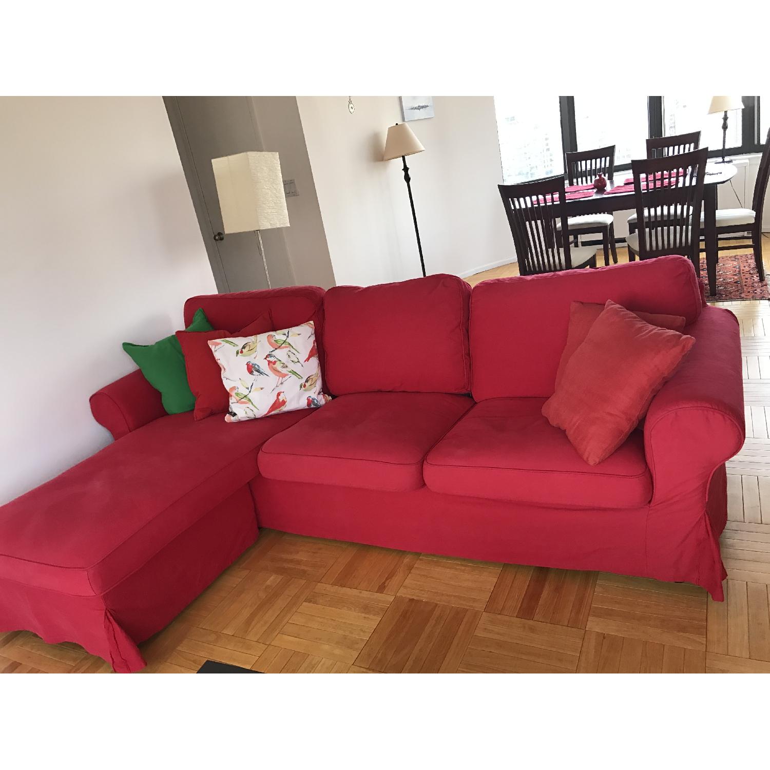 Ikea Ektorp Red Sectional Sofa - image-2