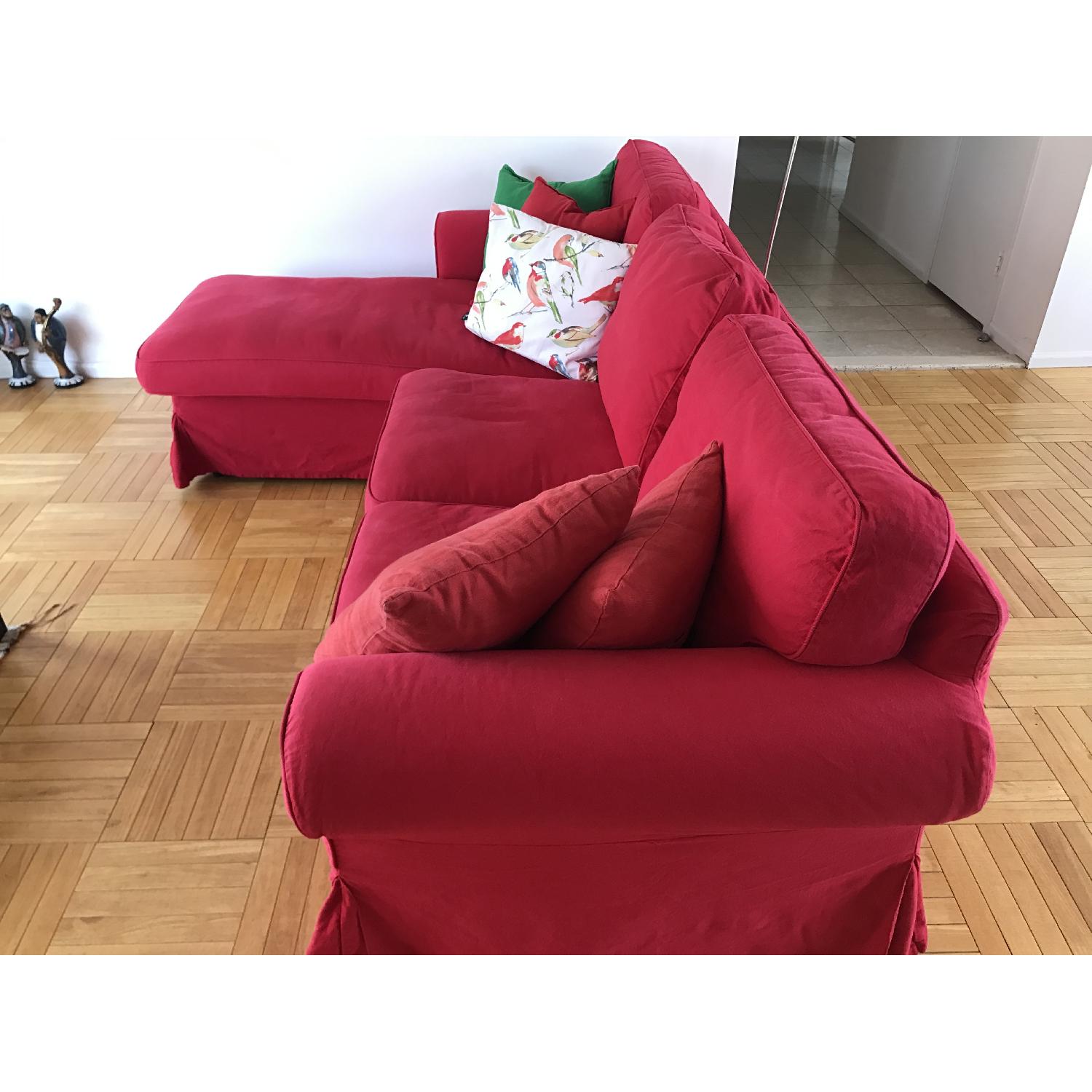 Ikea Ektorp Red Sectional Sofa - image-3