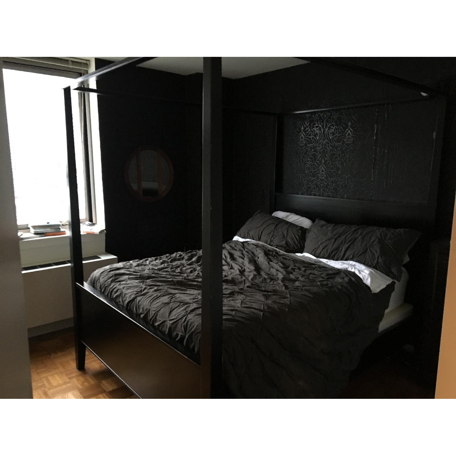 Crate & Barrel Stafford Queen Canopy Bed - image-1