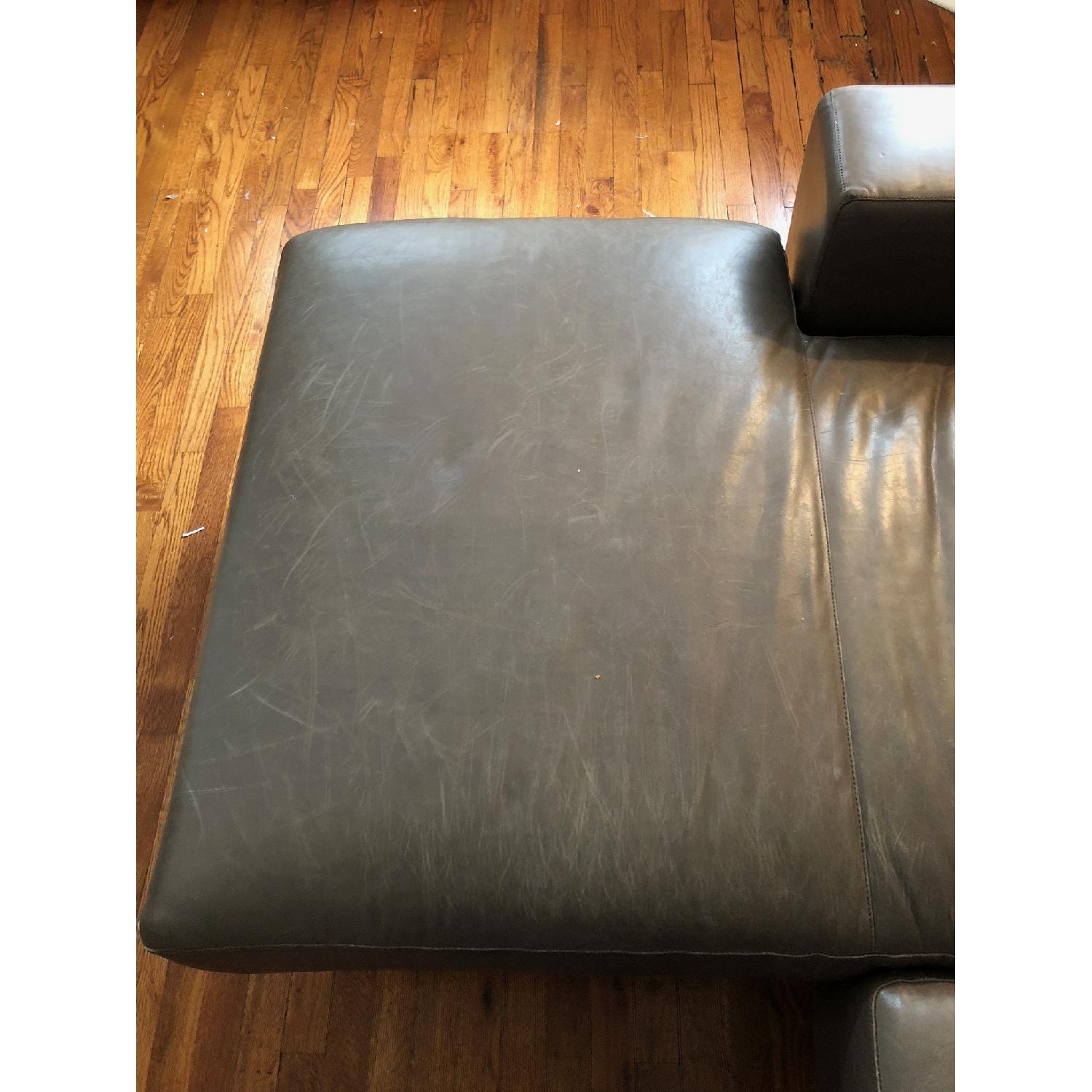 West Elm Leather 2-Piece Chaise Sectional Sofa - image-6