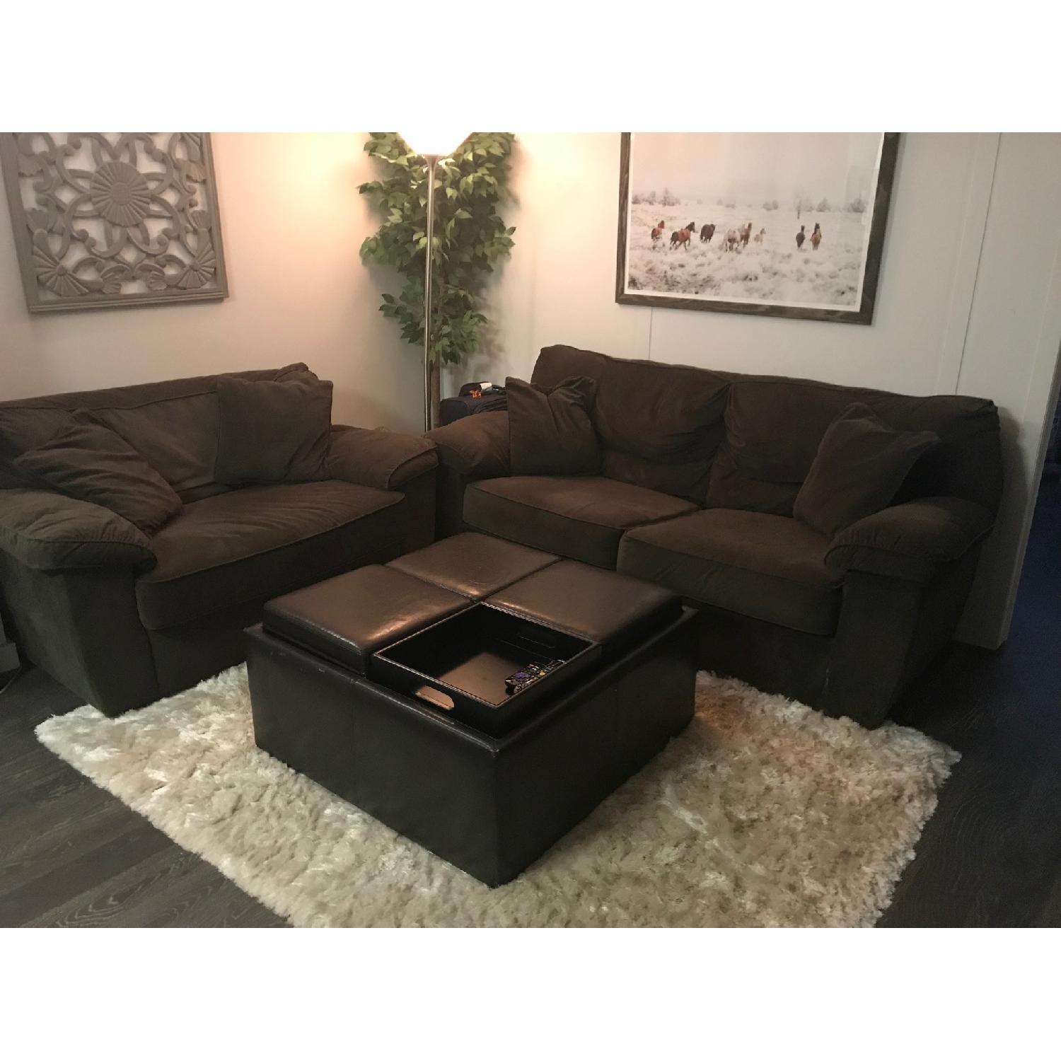 Raymour & Flanigan Convertible Coffee Table w/ Storage AptDeco