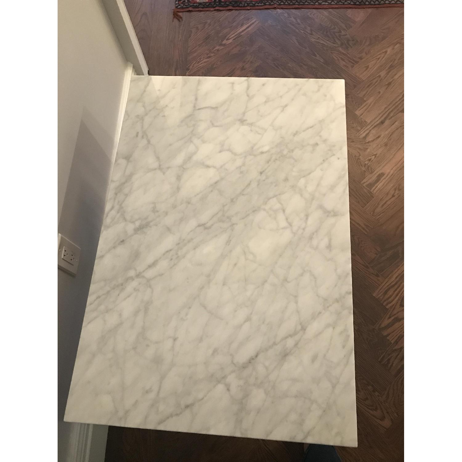 Room & Board Portica End Table w/ White Venatino Marble Top - image-4