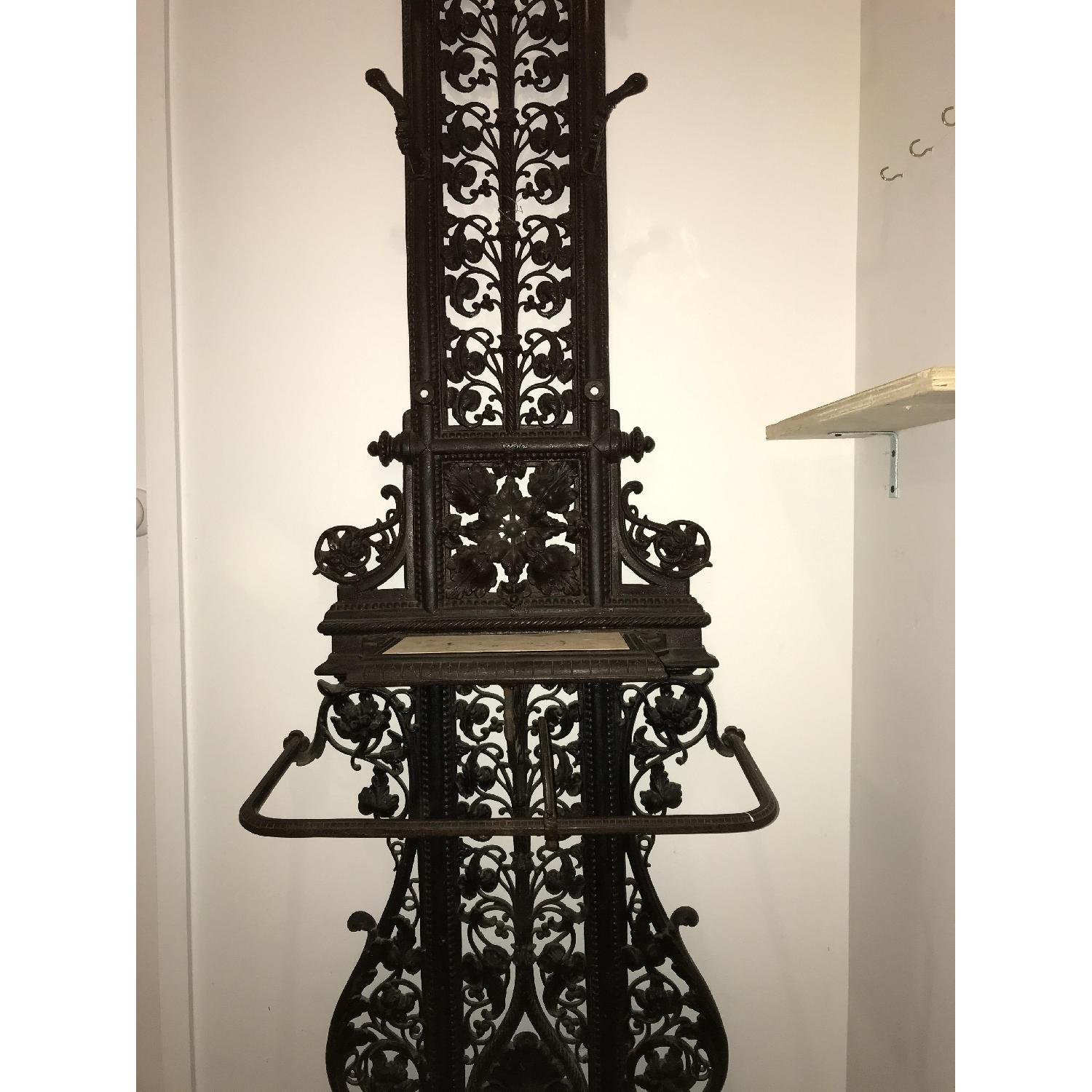 Vintage Cast Iron Hall Tree/Coat Rack - image-4