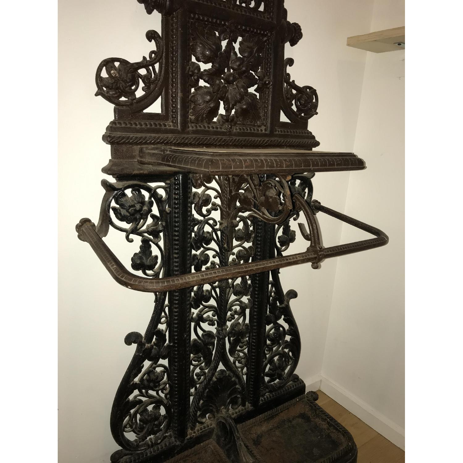 Vintage Cast Iron Hall Tree/Coat Rack - image-5