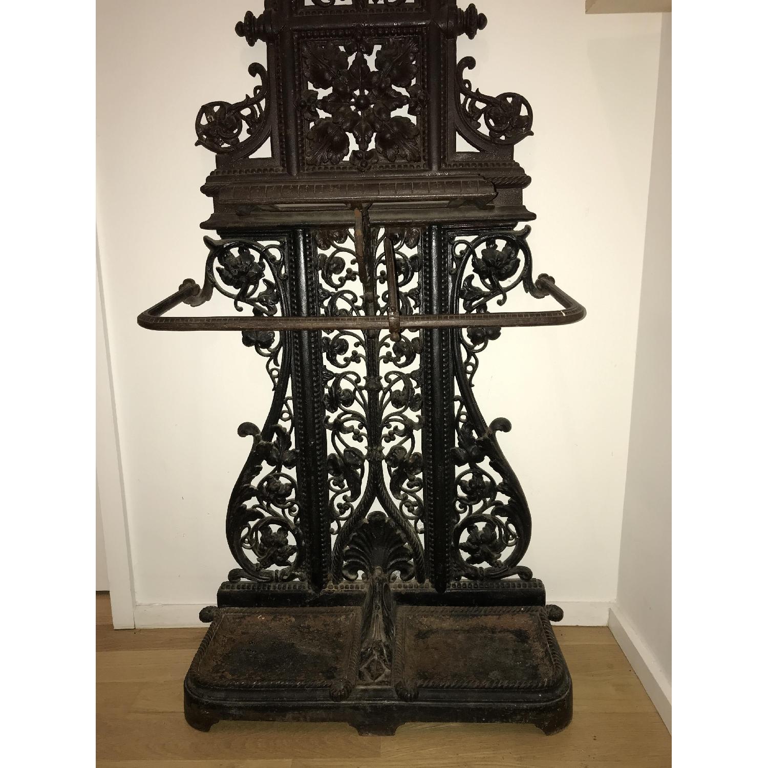Vintage Cast Iron Hall Tree/Coat Rack - image-6