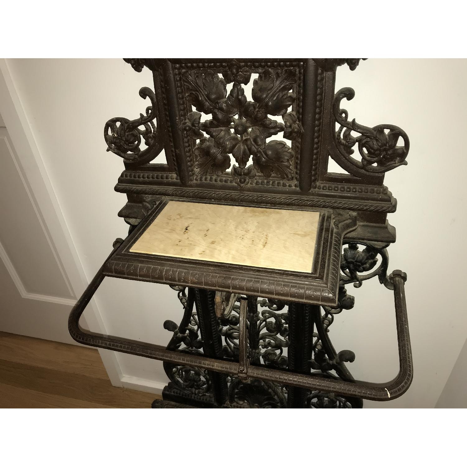 Vintage Cast Iron Hall Tree/Coat Rack - image-8