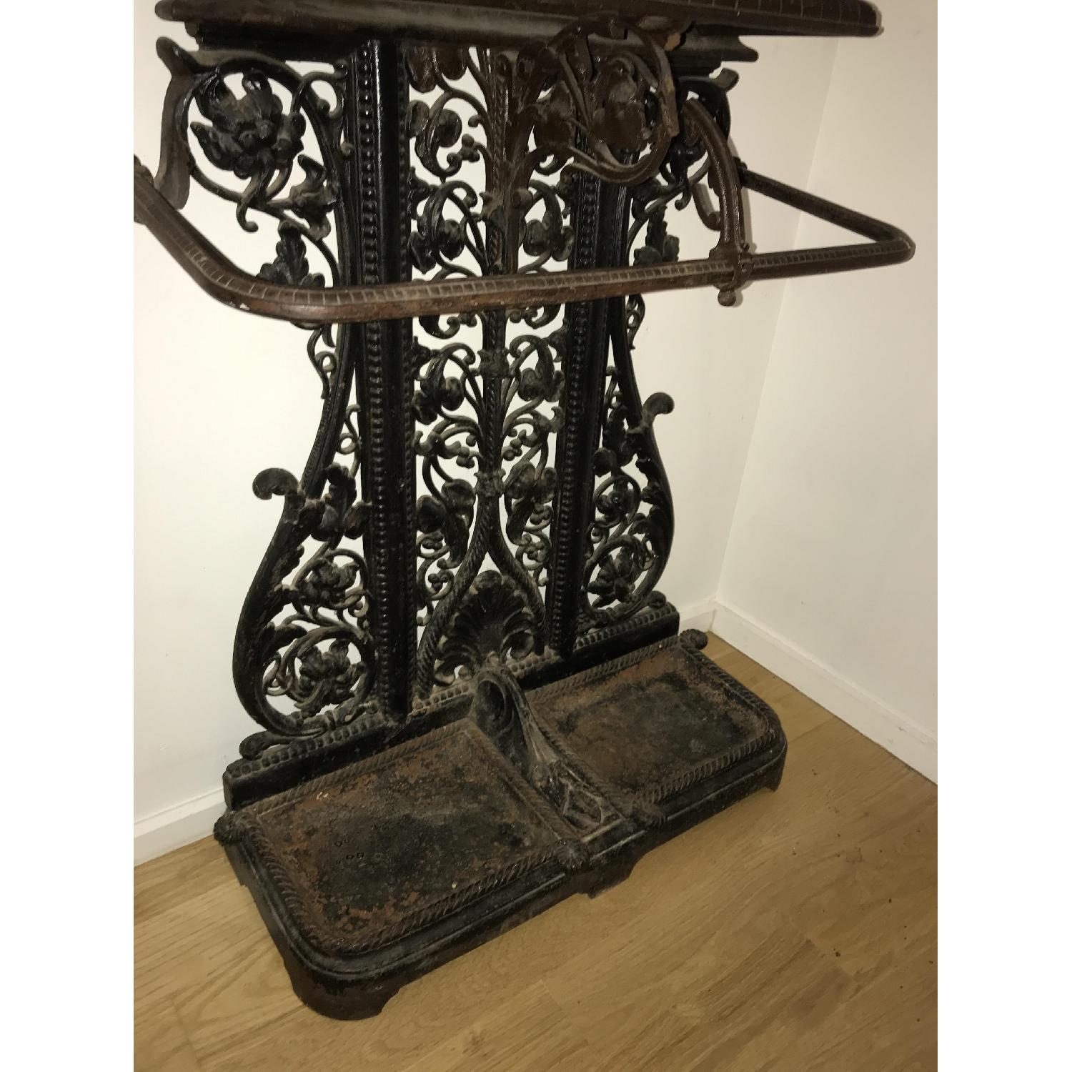 Vintage Cast Iron Hall Tree/Coat Rack - image-9