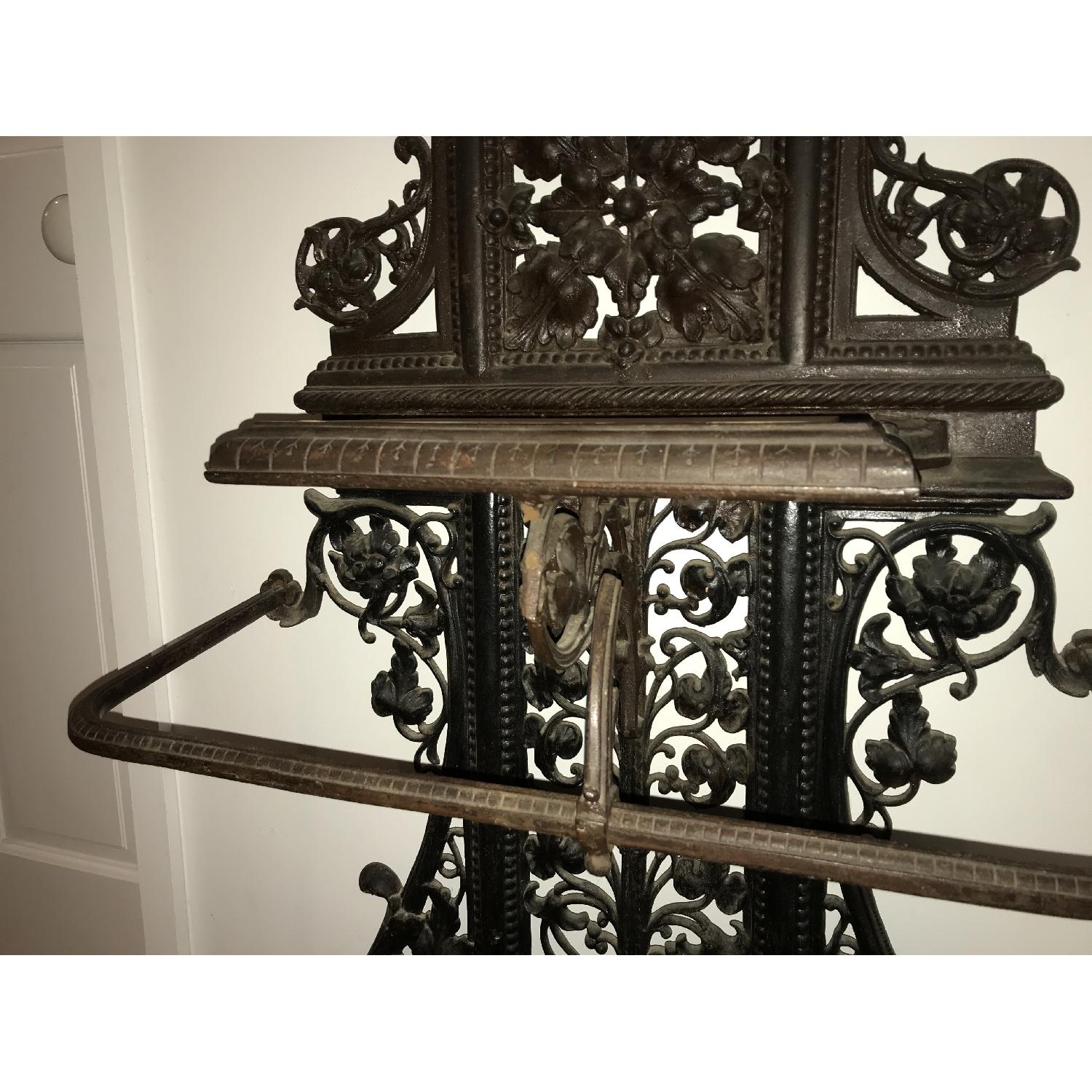 Vintage Cast Iron Hall Tree/Coat Rack - image-10