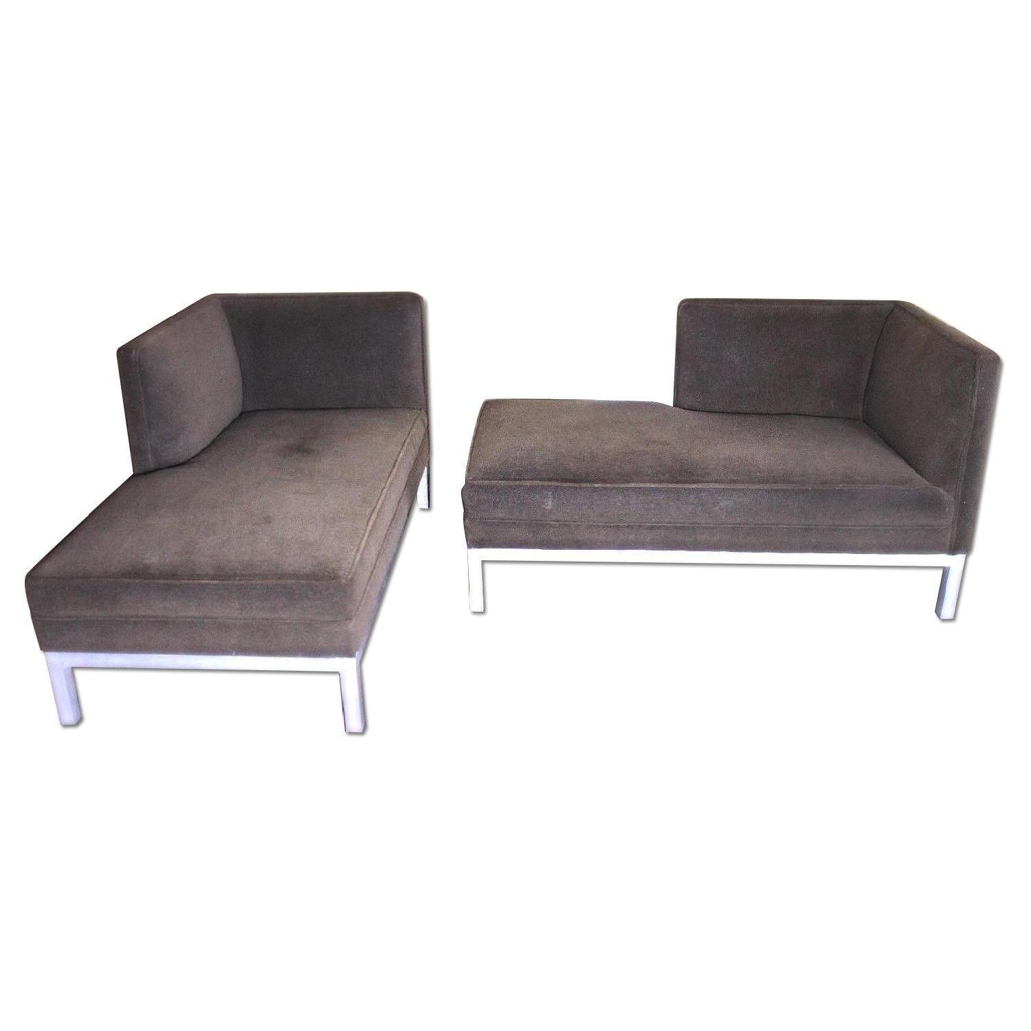 Brown Jordan Chaise Lounge in Steel AptDeco