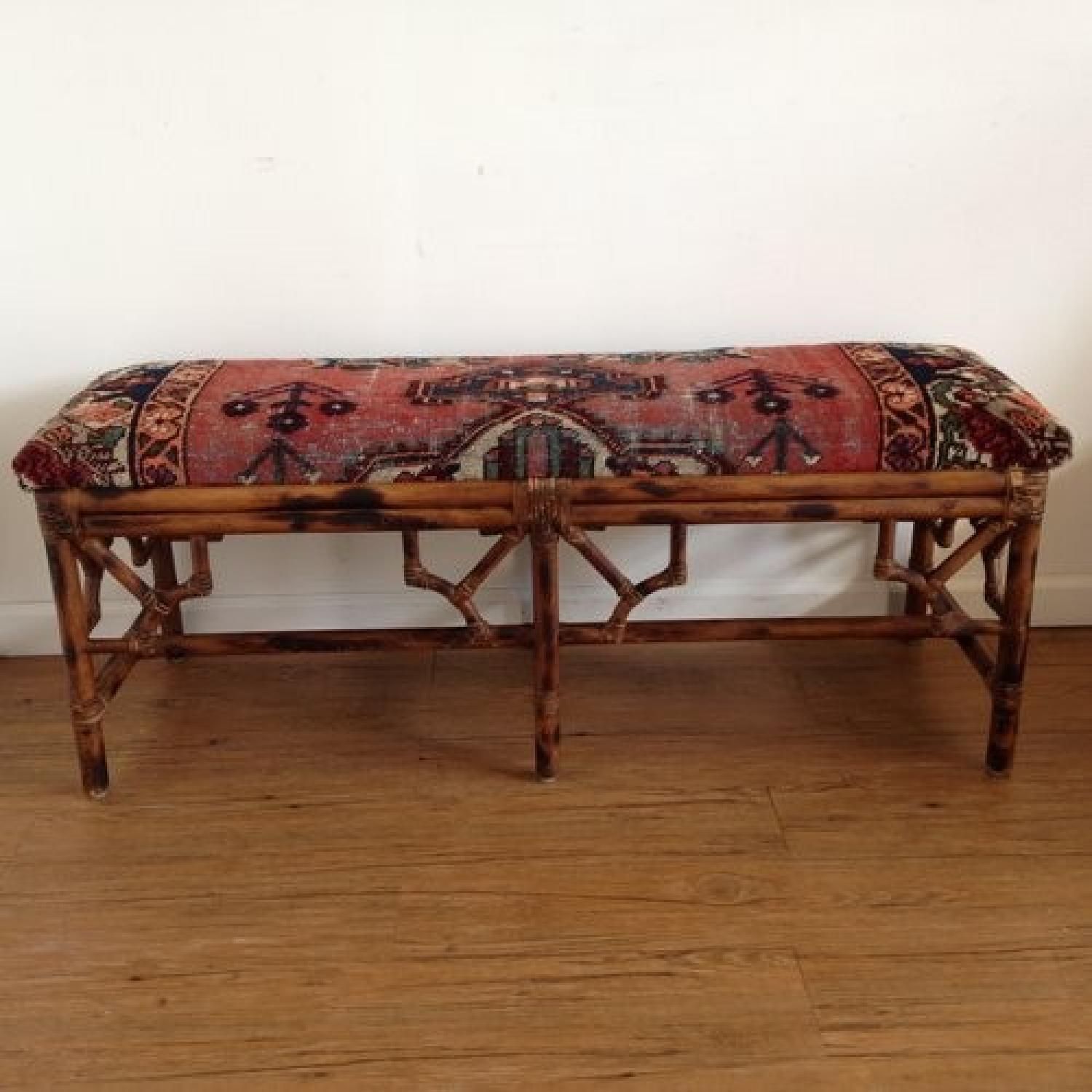 Vintage Persian Rug Bench - image-2