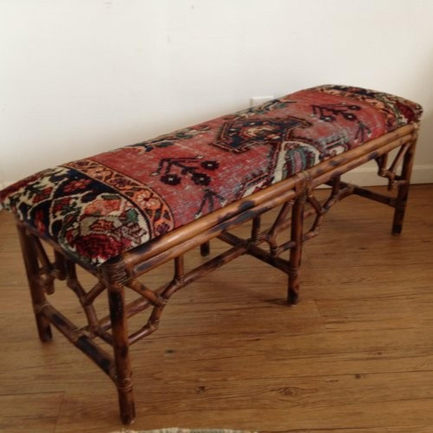 Vintage Persian Rug Bench - image-4
