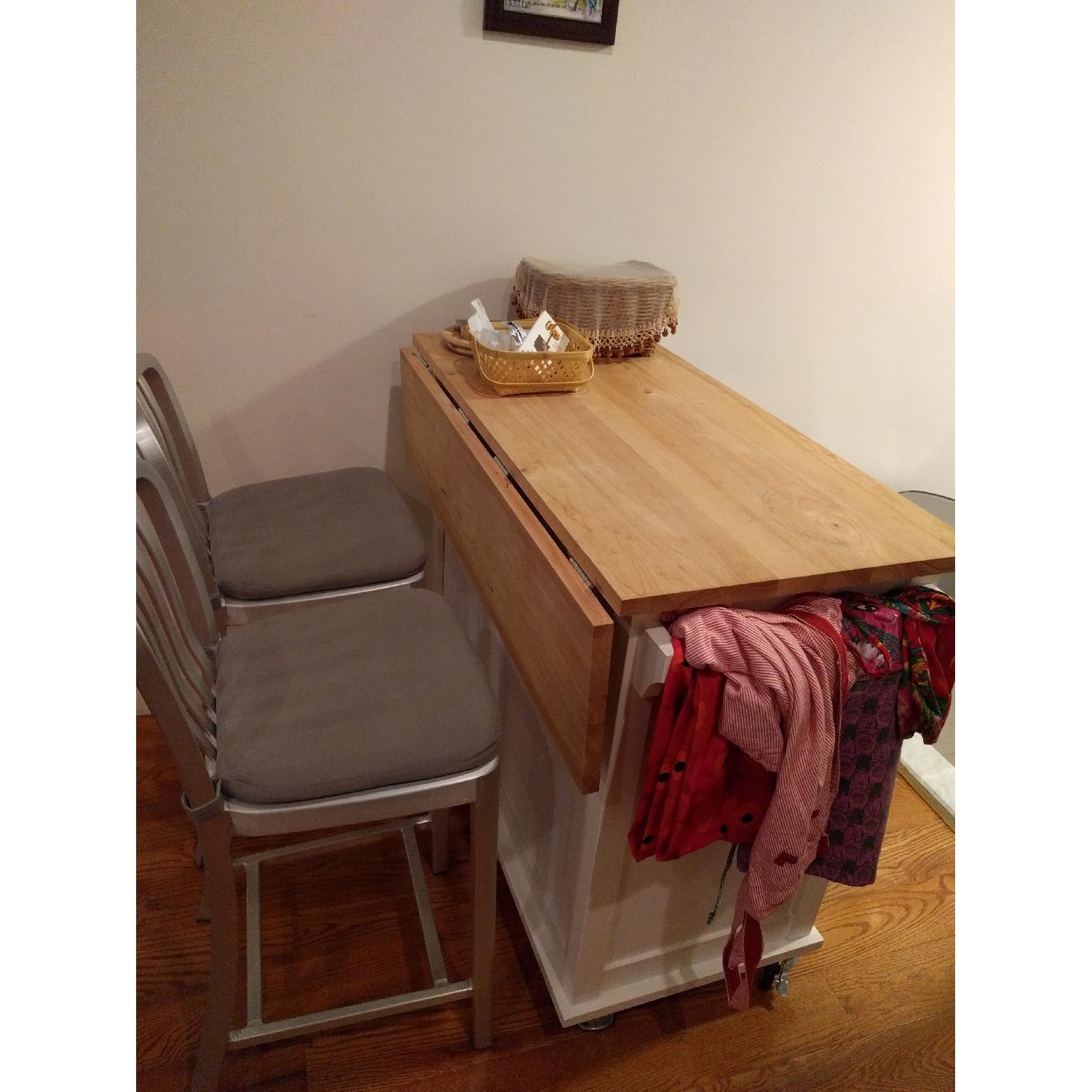 Crate & Barrel Delta Aluminum Bar Stool - image-2