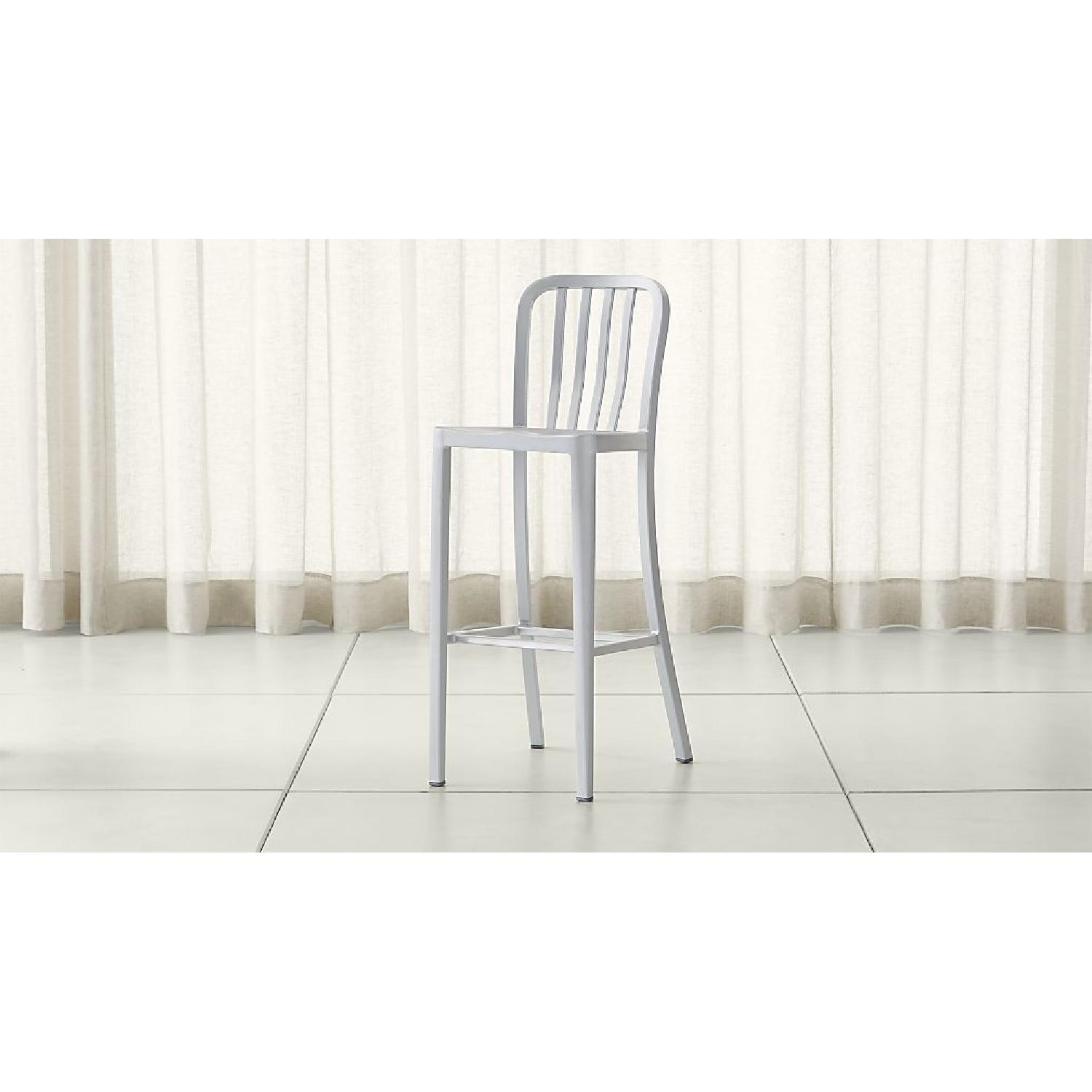 Crate & Barrel Delta Aluminum Bar Stool - image-3