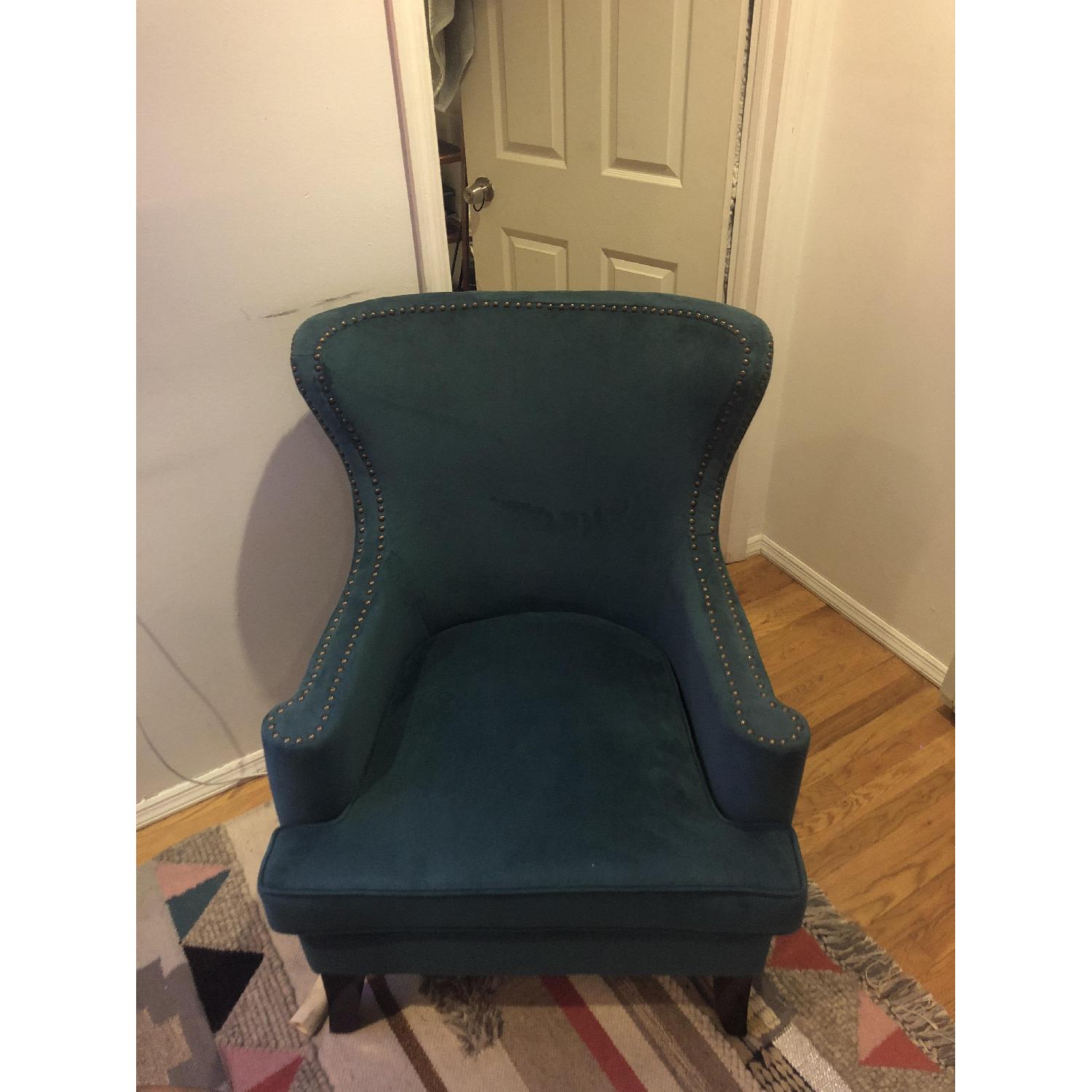 World Market Pacific Blue Elliott Wingback Chair - image-2
