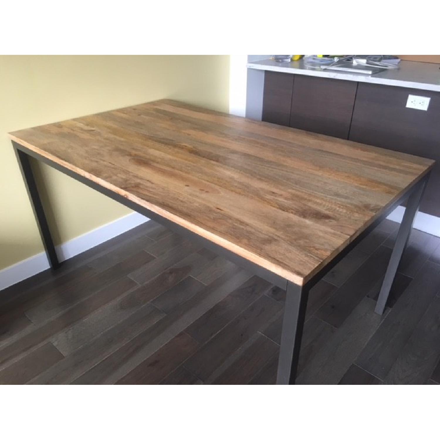 West Elm Box Frame Chevron Dining Table - image-1