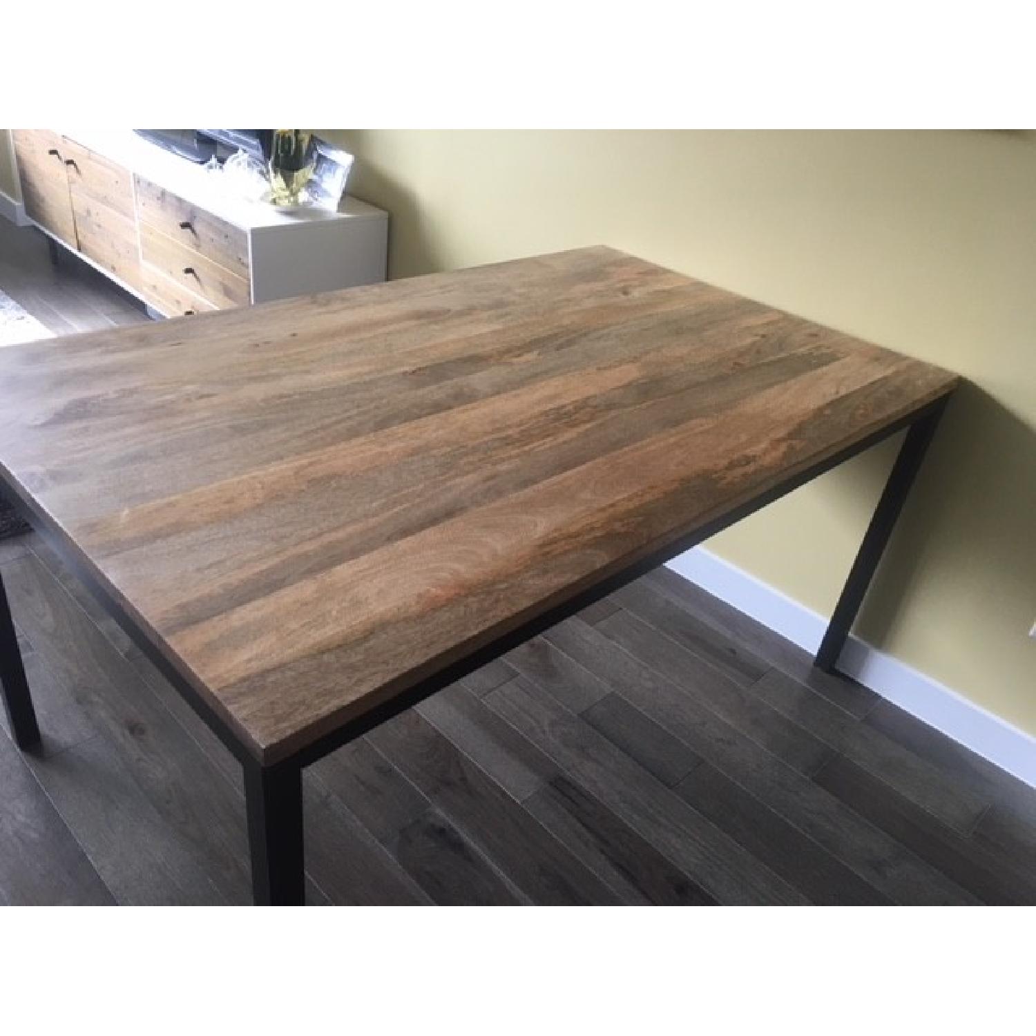 West Elm Box Frame Chevron Dining Table - image-3