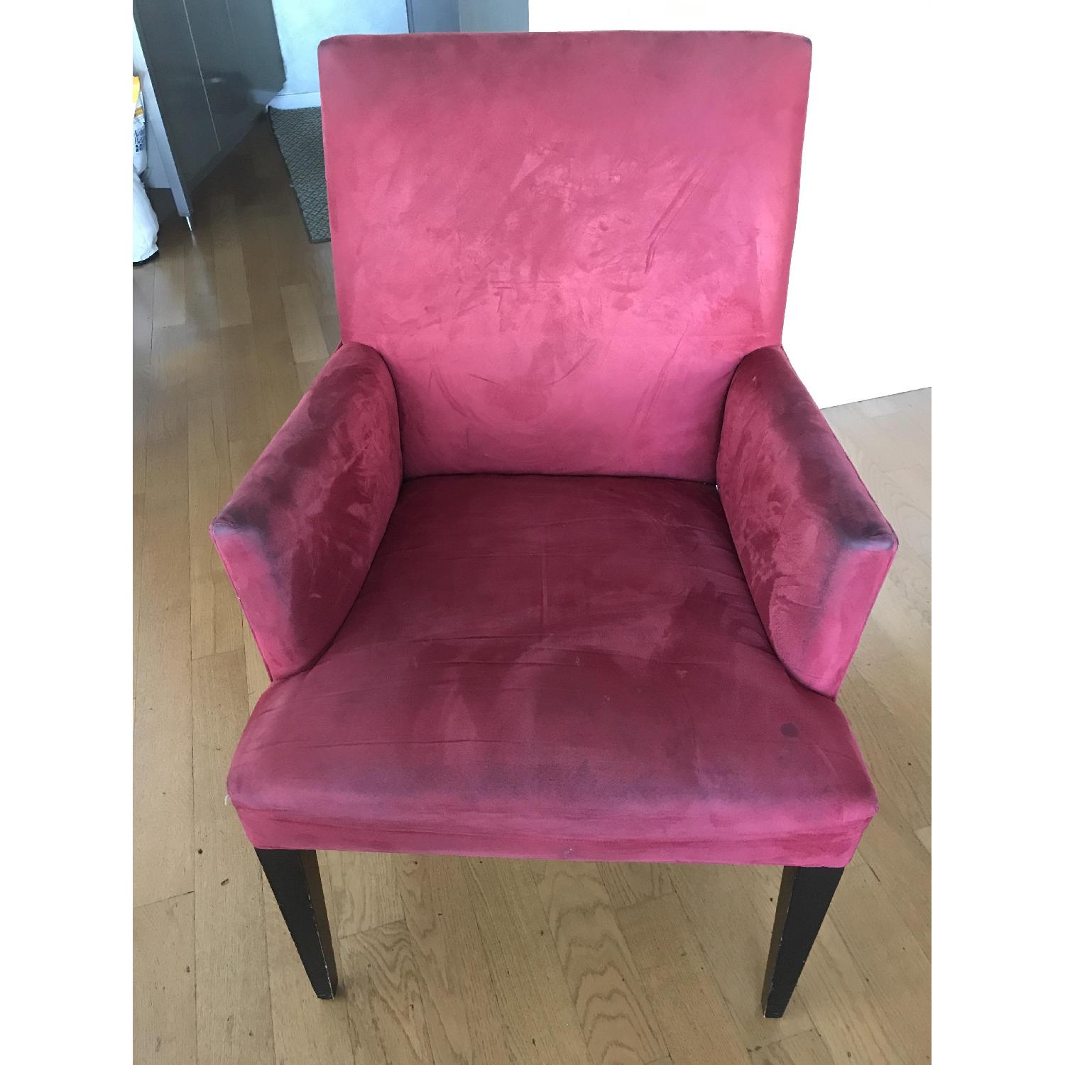 Crate & Barrel Microsuede Dining Chair - image-2