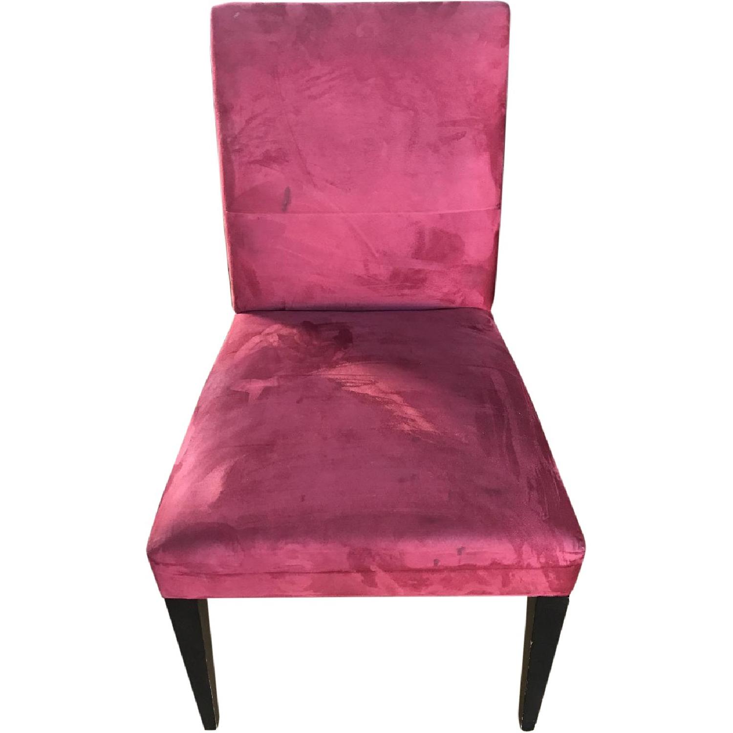 Crate & Barrel Microsuede Dining Chair - image-0