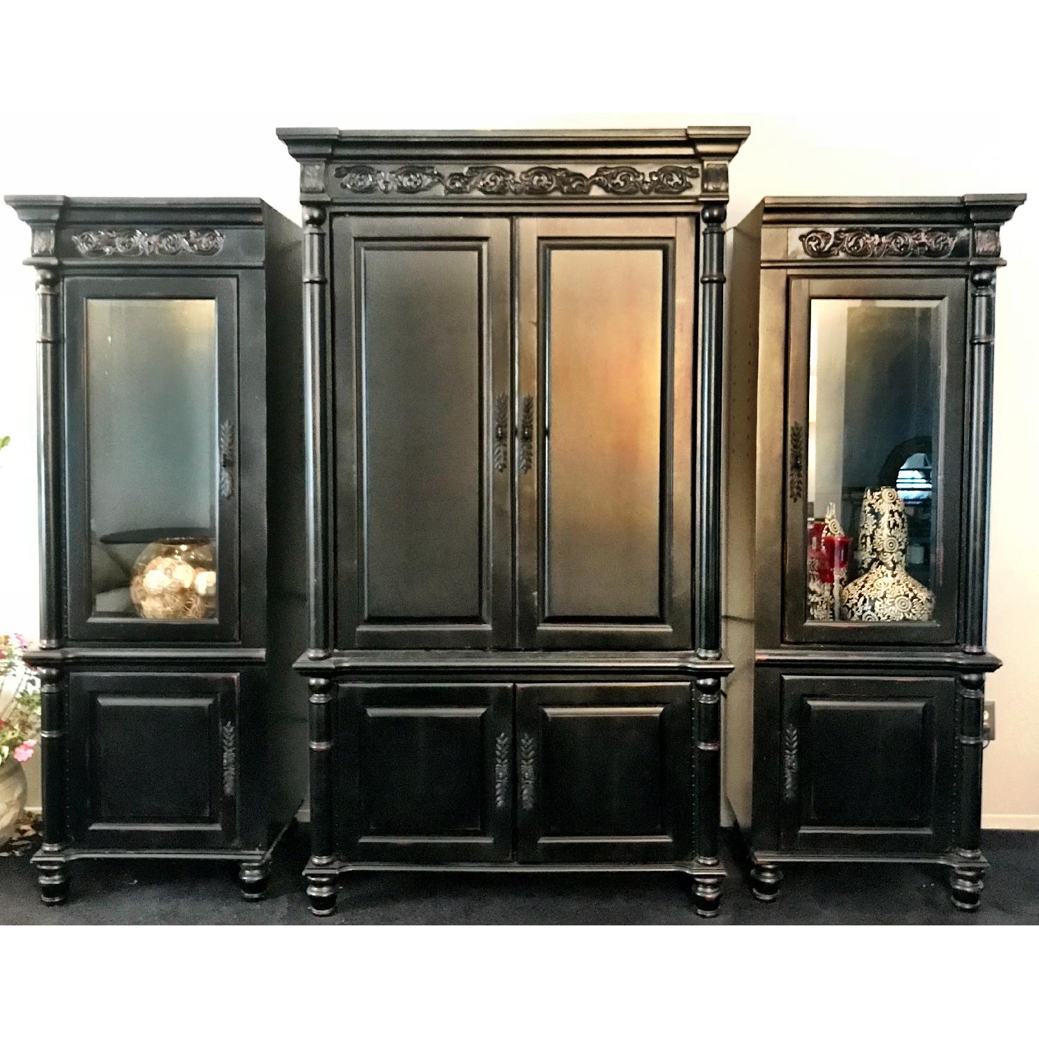 Peter Andrews 3-Piece Black Entertainment Center - image-1