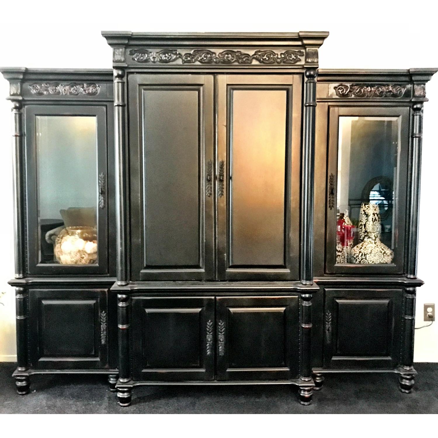 Peter Andrews 3-Piece Black Entertainment Center - image-3