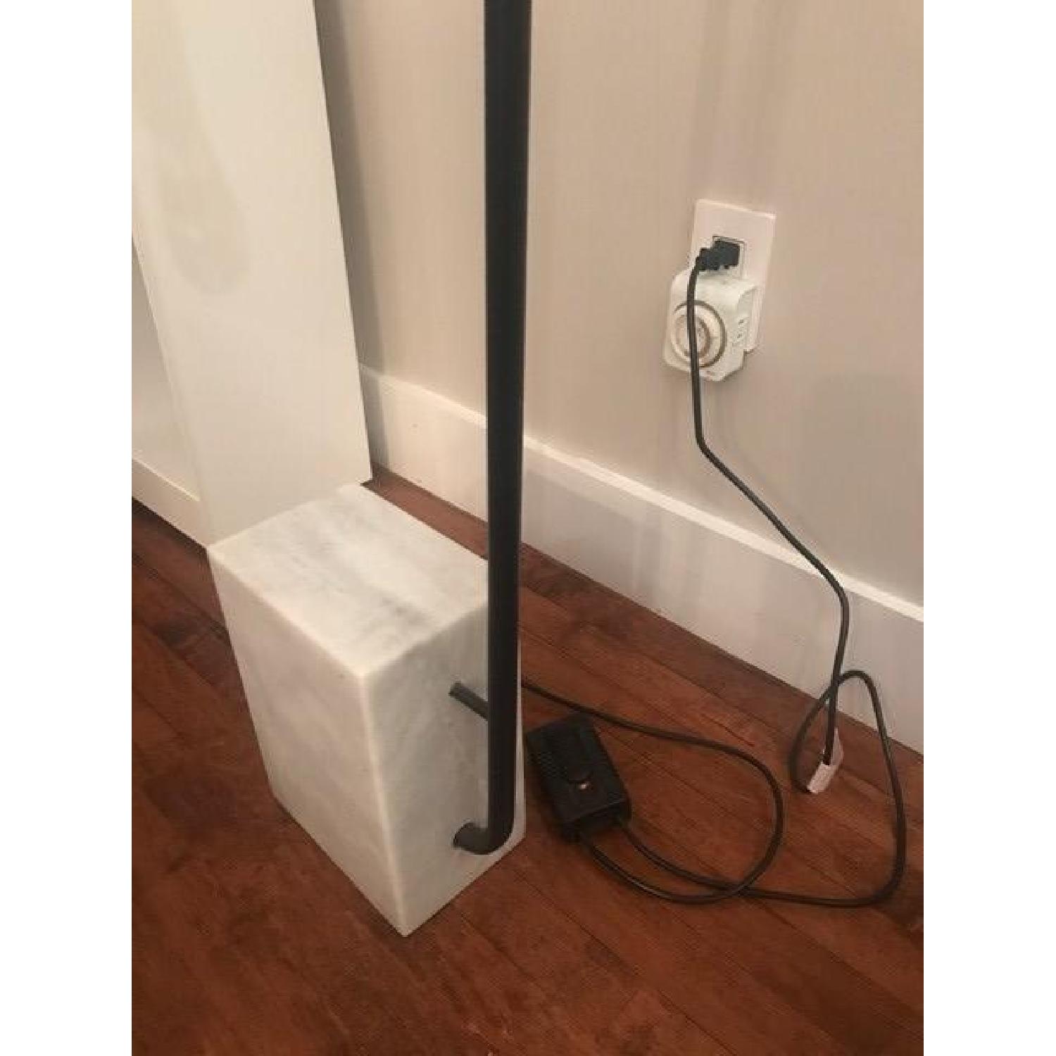 CB2 Marble Floor Lamp w/ Incandescent Bulb - image-2