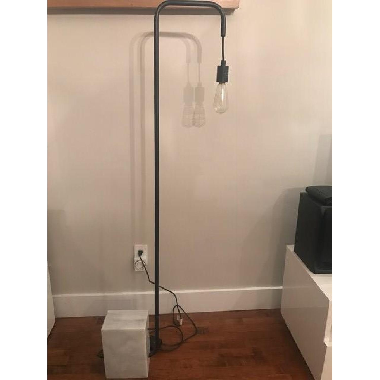 CB2 Marble Floor Lamp w/ Incandescent Bulb - image-3